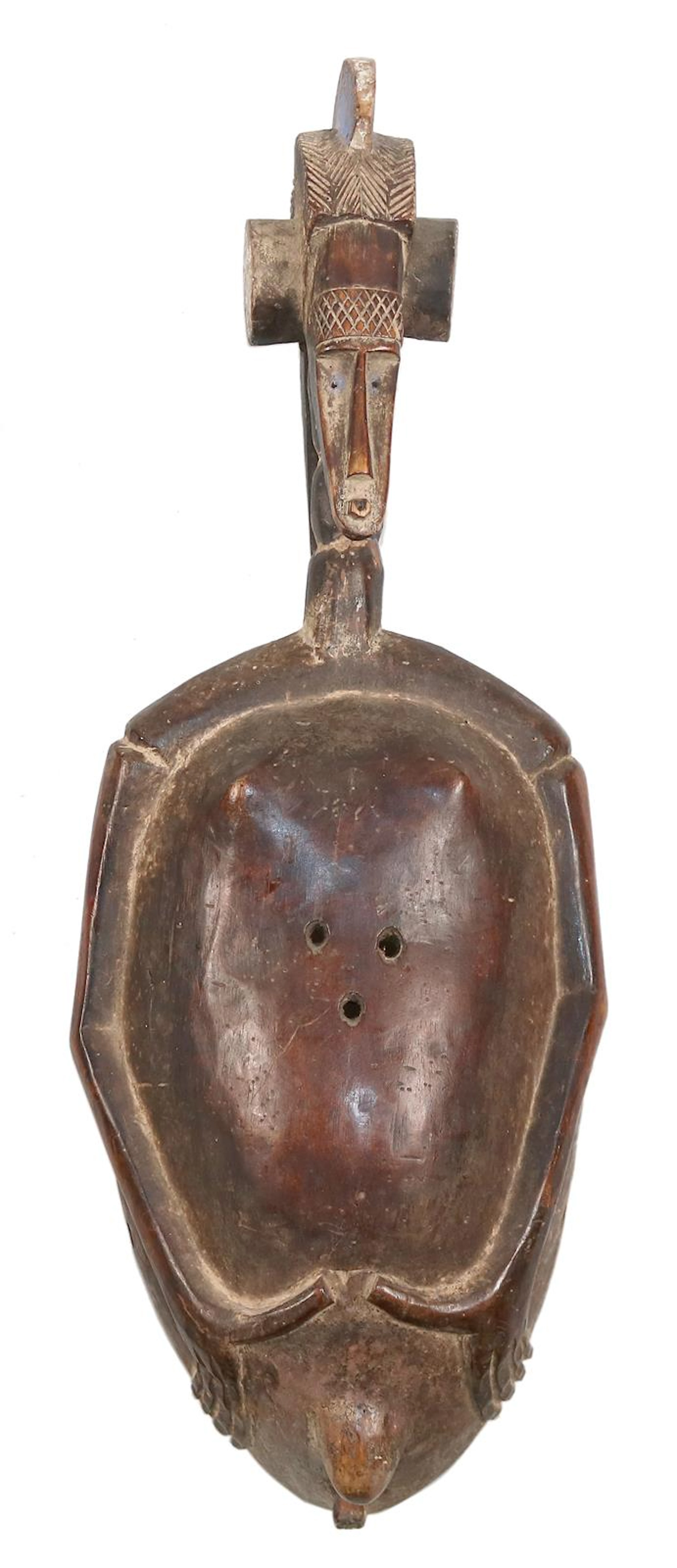 Burkina Faso. Maske wohl der Biiga o. Mossi. Schildkrötenförmige Maske