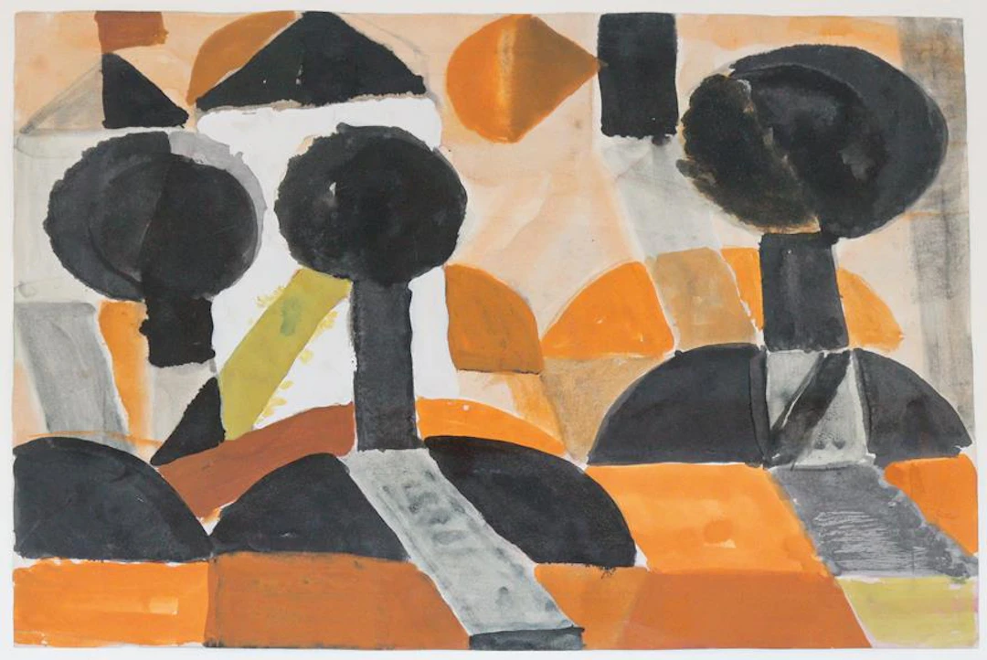 Kögler, Harry (1921 Rodersdorf - Karlsruhe 1999). Ohne Titel. Gouache