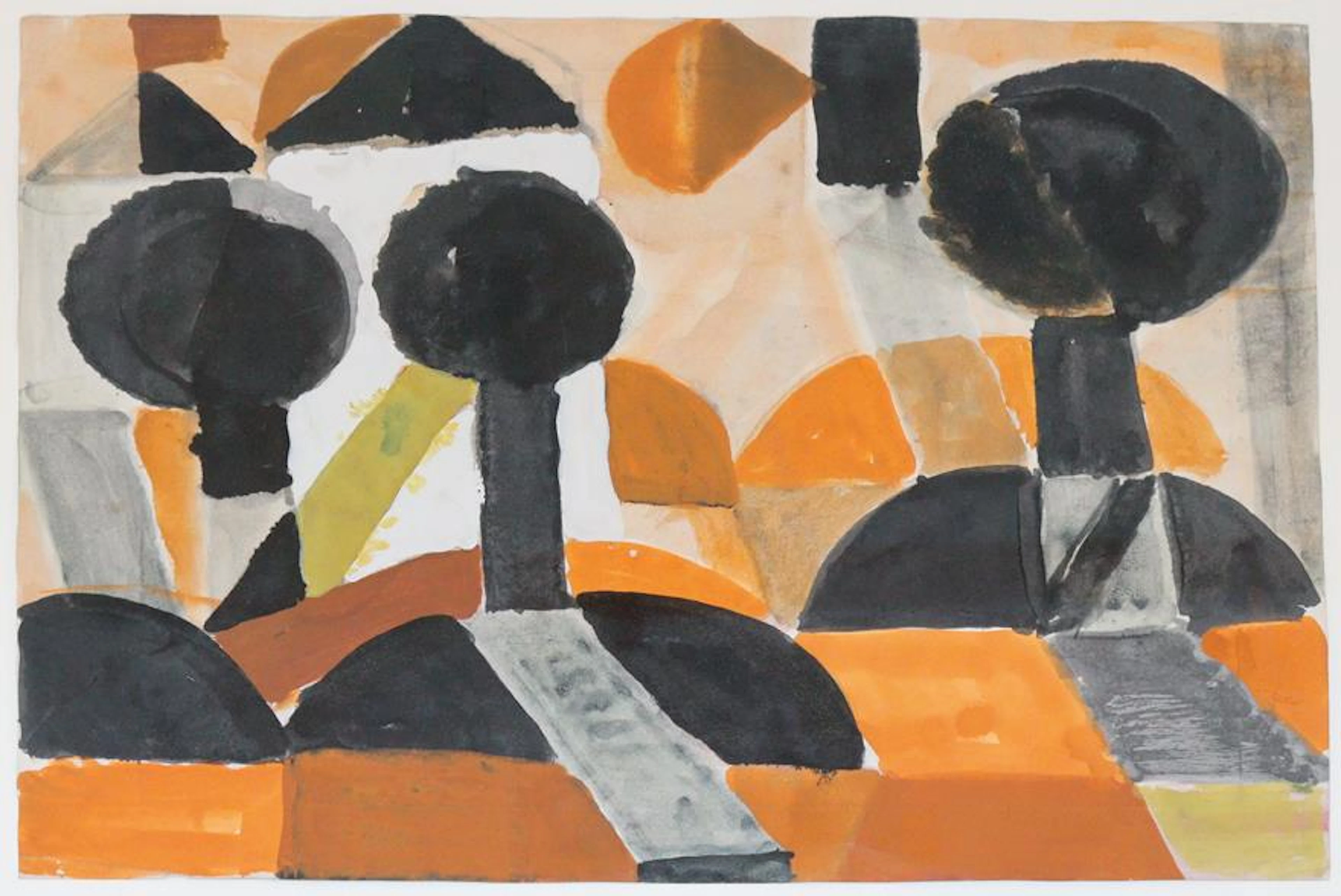 Kögler, Harry (1921 Rodersdorf - Karlsruhe 1999). Ohne Titel. Gouache