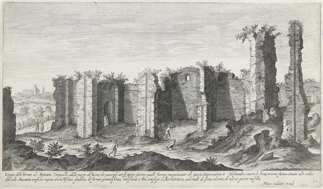 Sadeler, Marcus (1614 München - Rom 1660). 16 Blätter aus "Vestigi