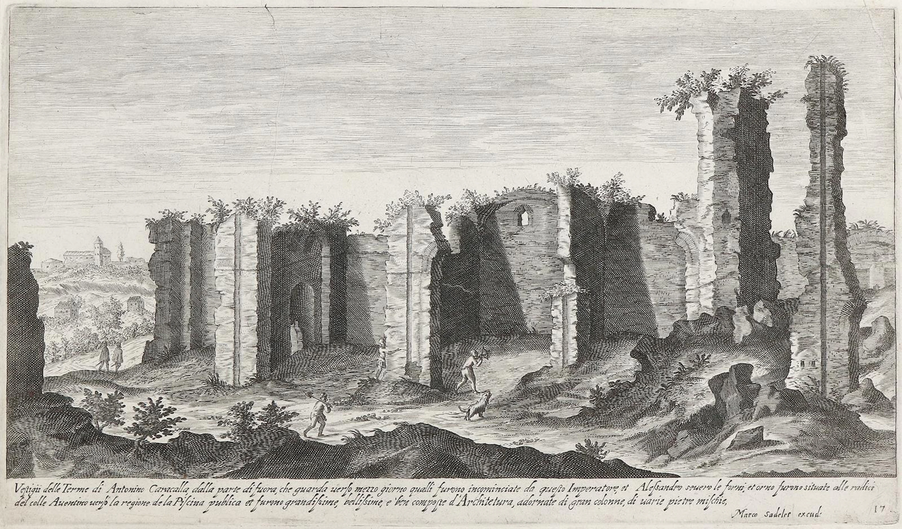 Sadeler, Marcus (1614 München - Rom 1660). 16 Blätter aus "Vestigi