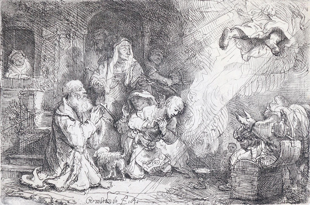 Rembrandt, Harmensz van Rijn (1606 Leiden - Amsterdam 1669). Der Engel