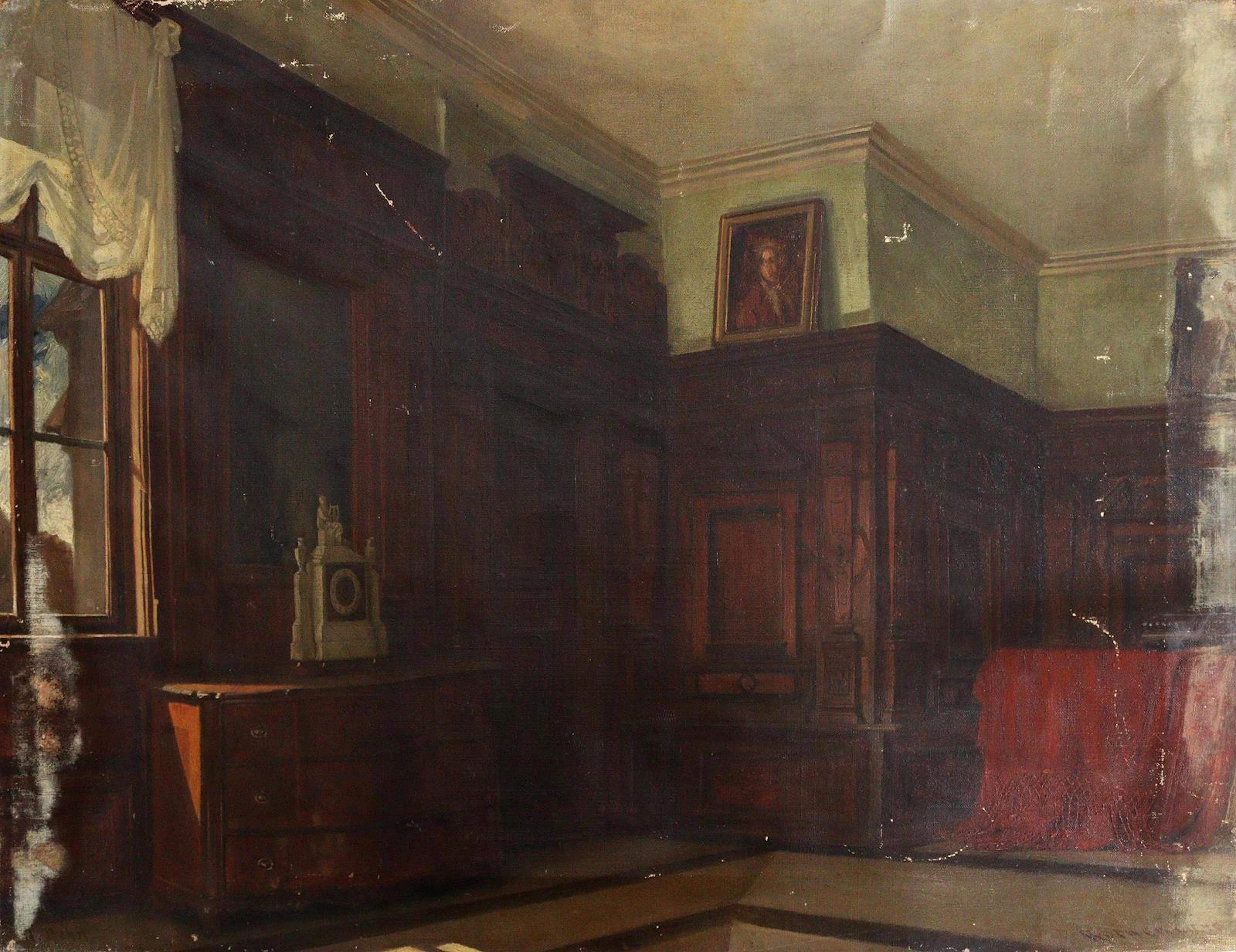 Dehn, Georg (1843 Hannover - München 1904). Aristokratisches Interieur.