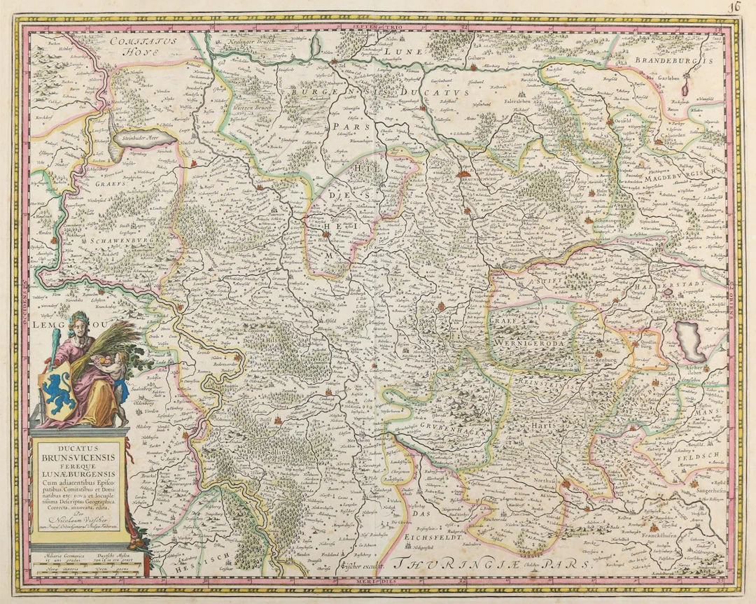 Landkarten. Ducatus Brunsvicensis (...). 4 Bll. Kupferstiche