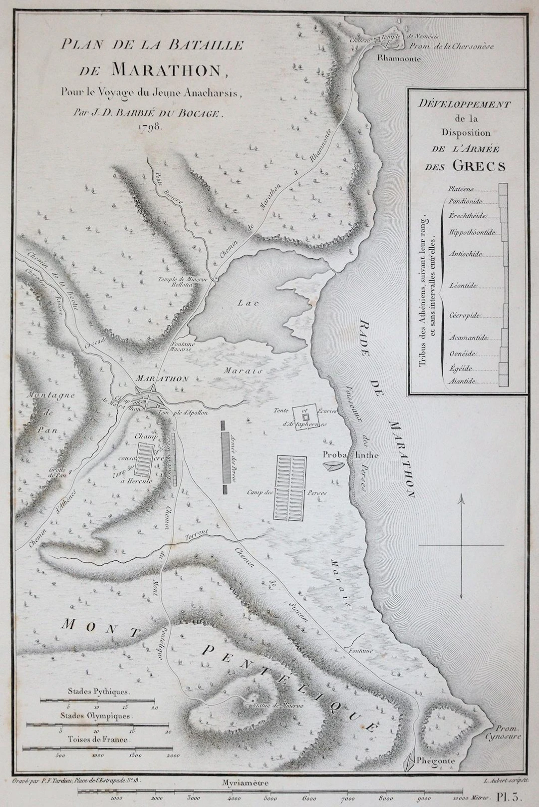 Tardieu, Pierre Francois (1711 Paris 1771). 4 Kupferstichkarten für
