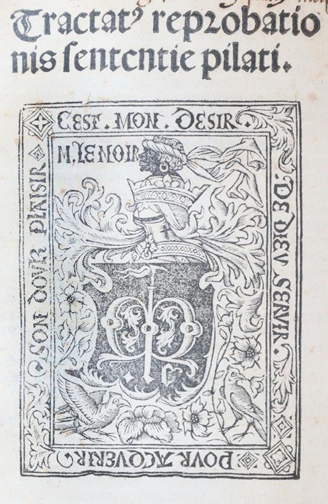Montaltus, Ludovicus. Tractatus Reprobationis Sententie Pilati. Paris