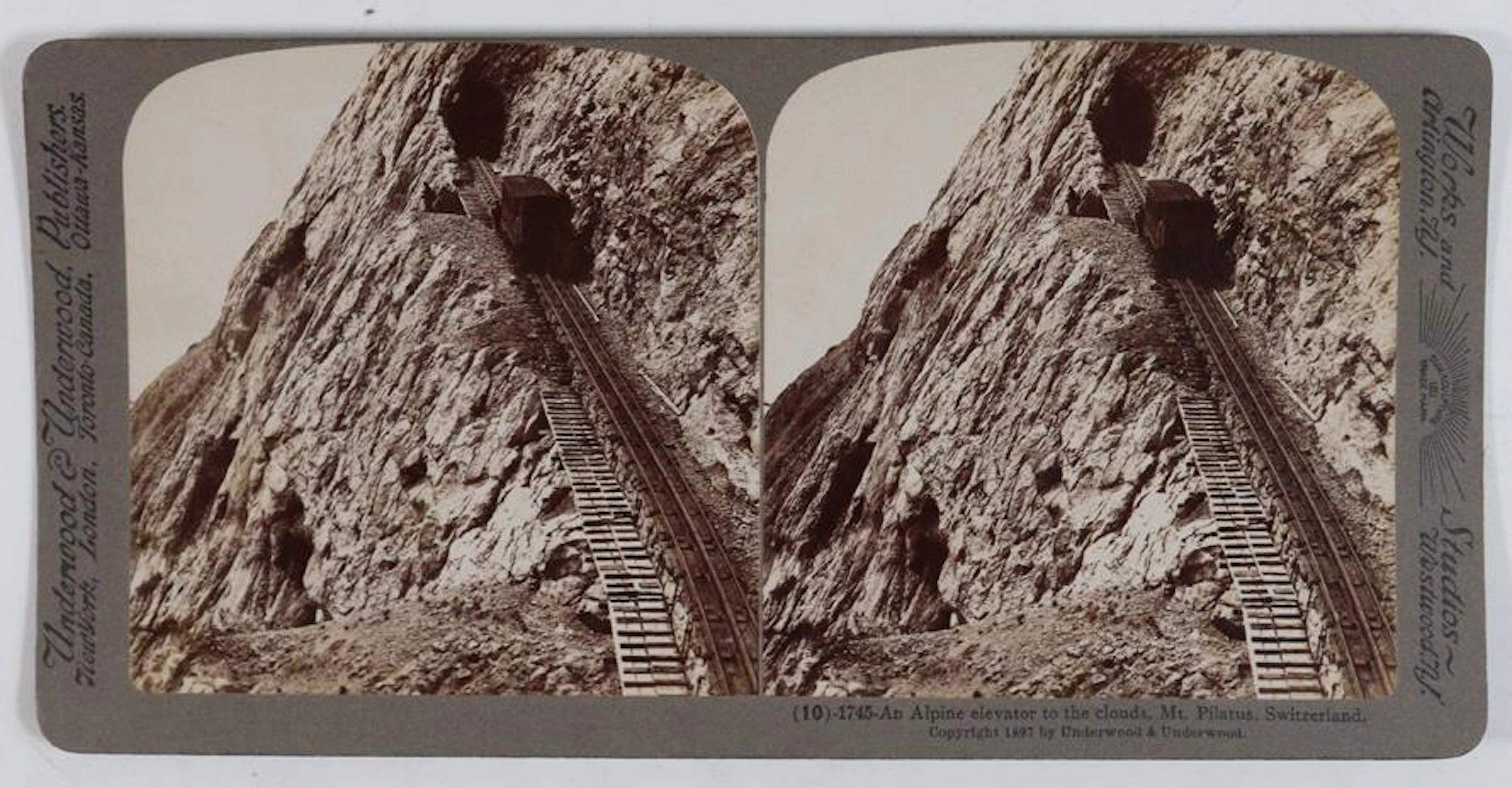 Underwood & Underwood. Schweiz. New York ca. 1910. Qu.8°. Mit 100 Stereophotos
