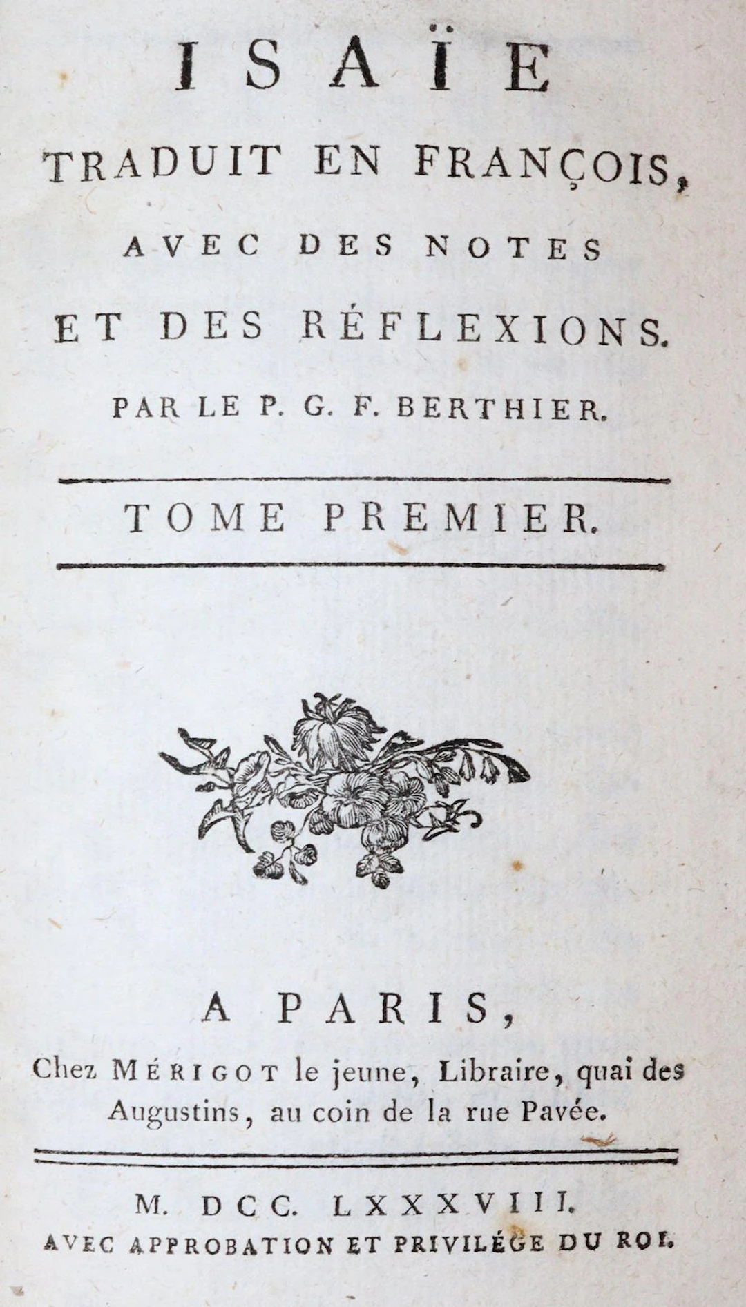 Berthier,G.F. Isaie. Traduit en francois