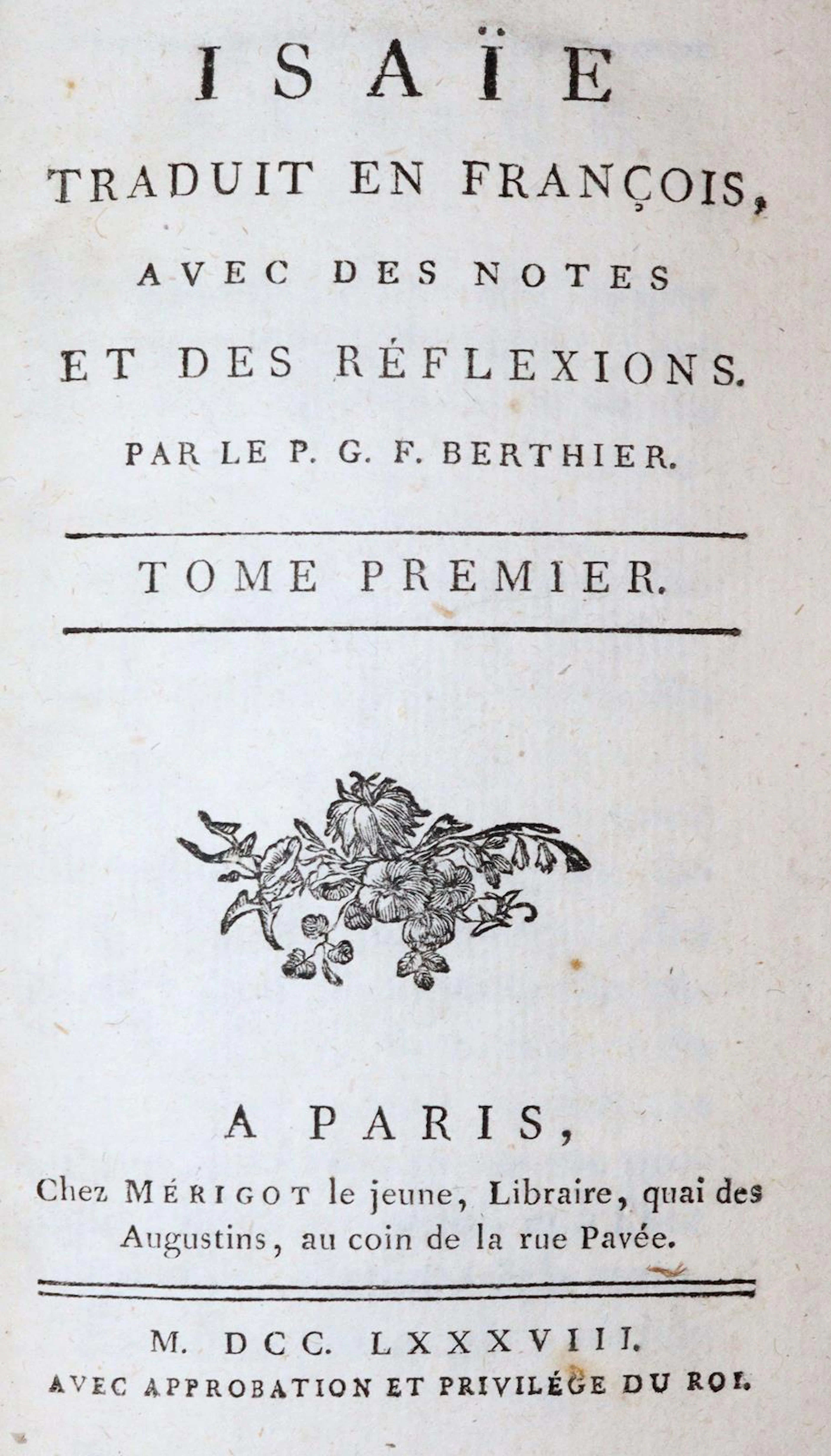 Berthier,G.F. Isaie. Traduit en francois
