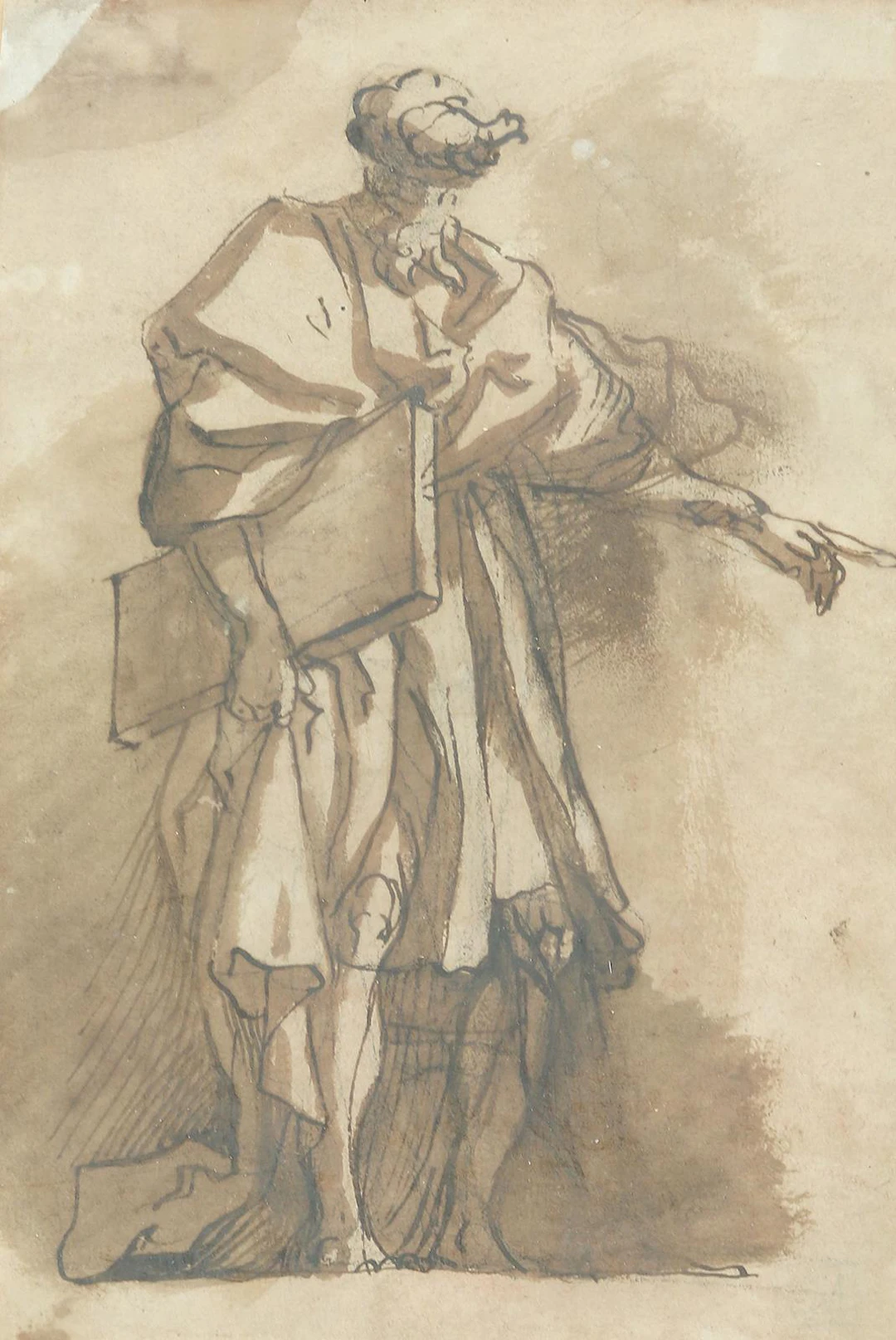 Italienische Schule. Anfang 17. Jahrhundert. Moses mit den Gesetzestafeln.