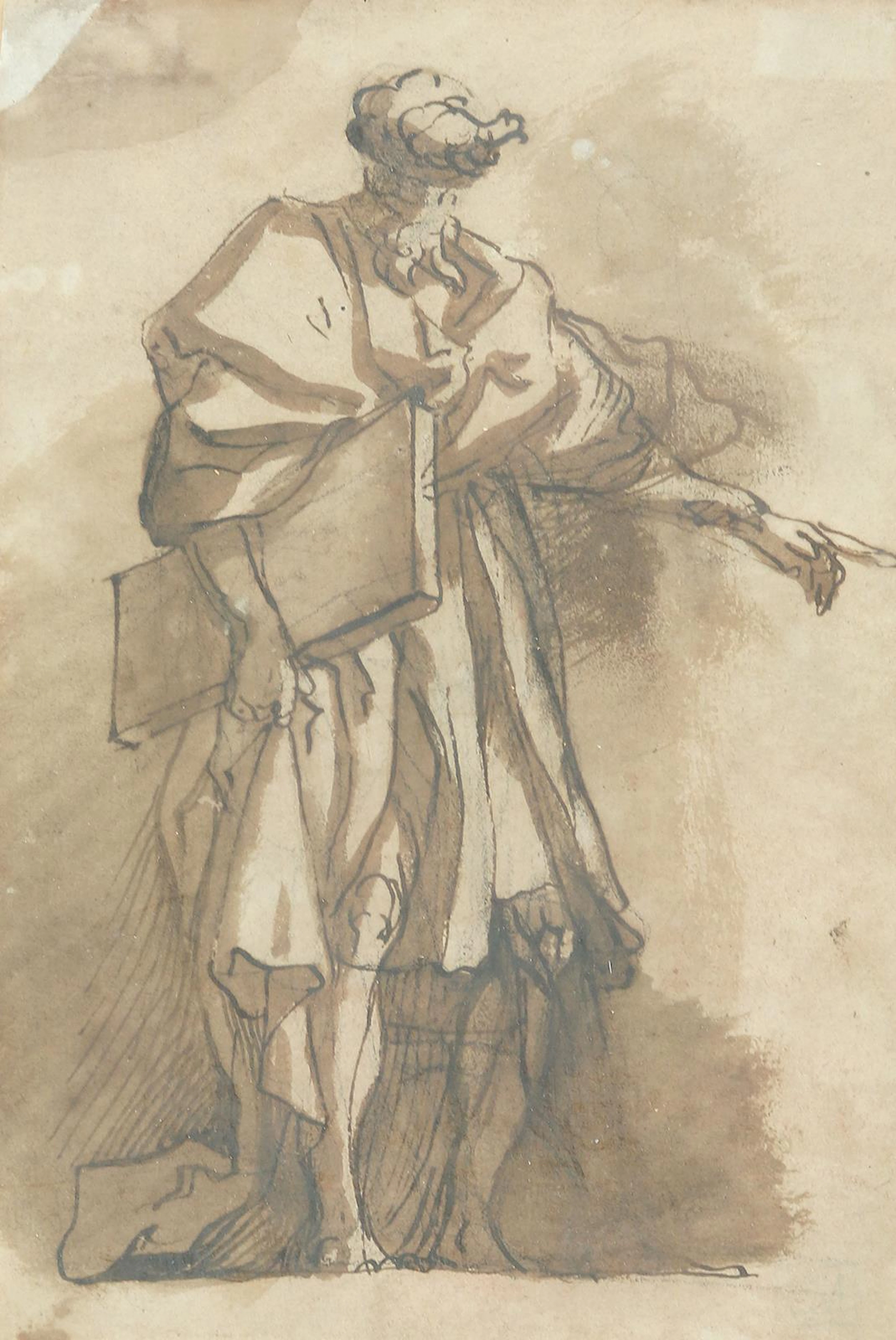 Italienische Schule. Anfang 17. Jahrhundert. Moses mit den Gesetzestafeln.