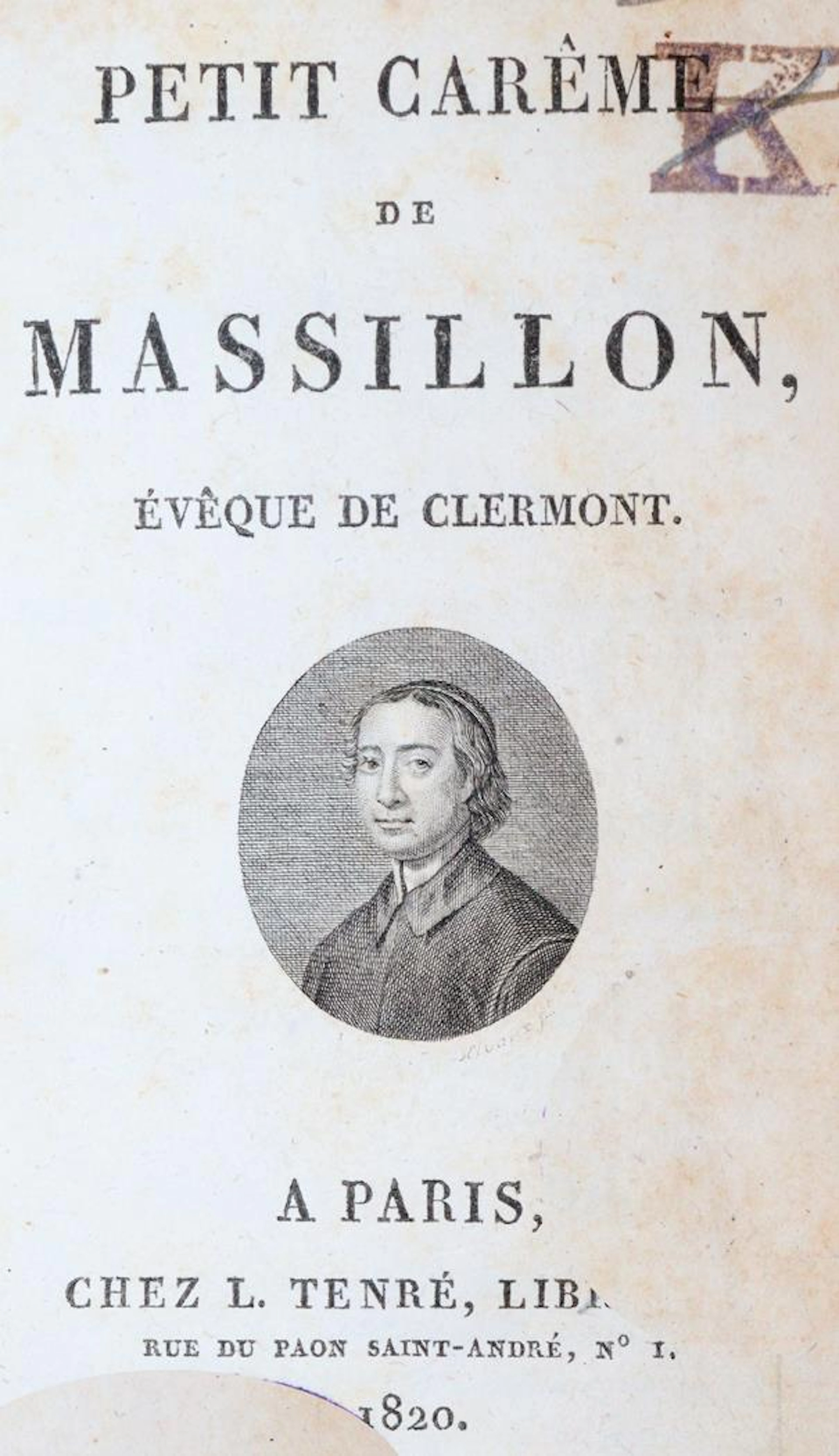 Massillon,(J.B.). Petit Careme. Paris