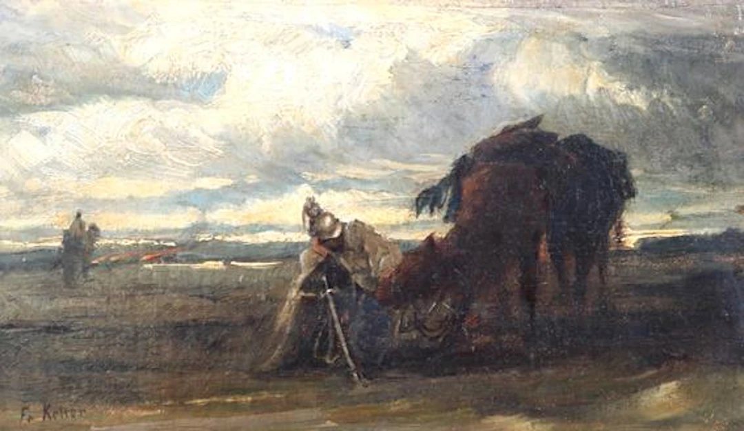 Keller, Friedrich (1840 Neckarweihingen - Abtgemünd 1914). Rastender