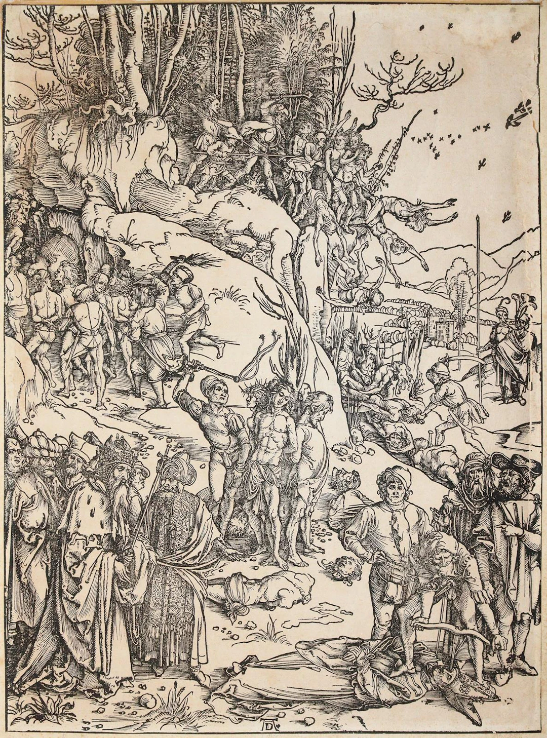 Dürer, Albrecht (1471 Nürnberg 1528). Marter der Zehntausend von Nikomedien.