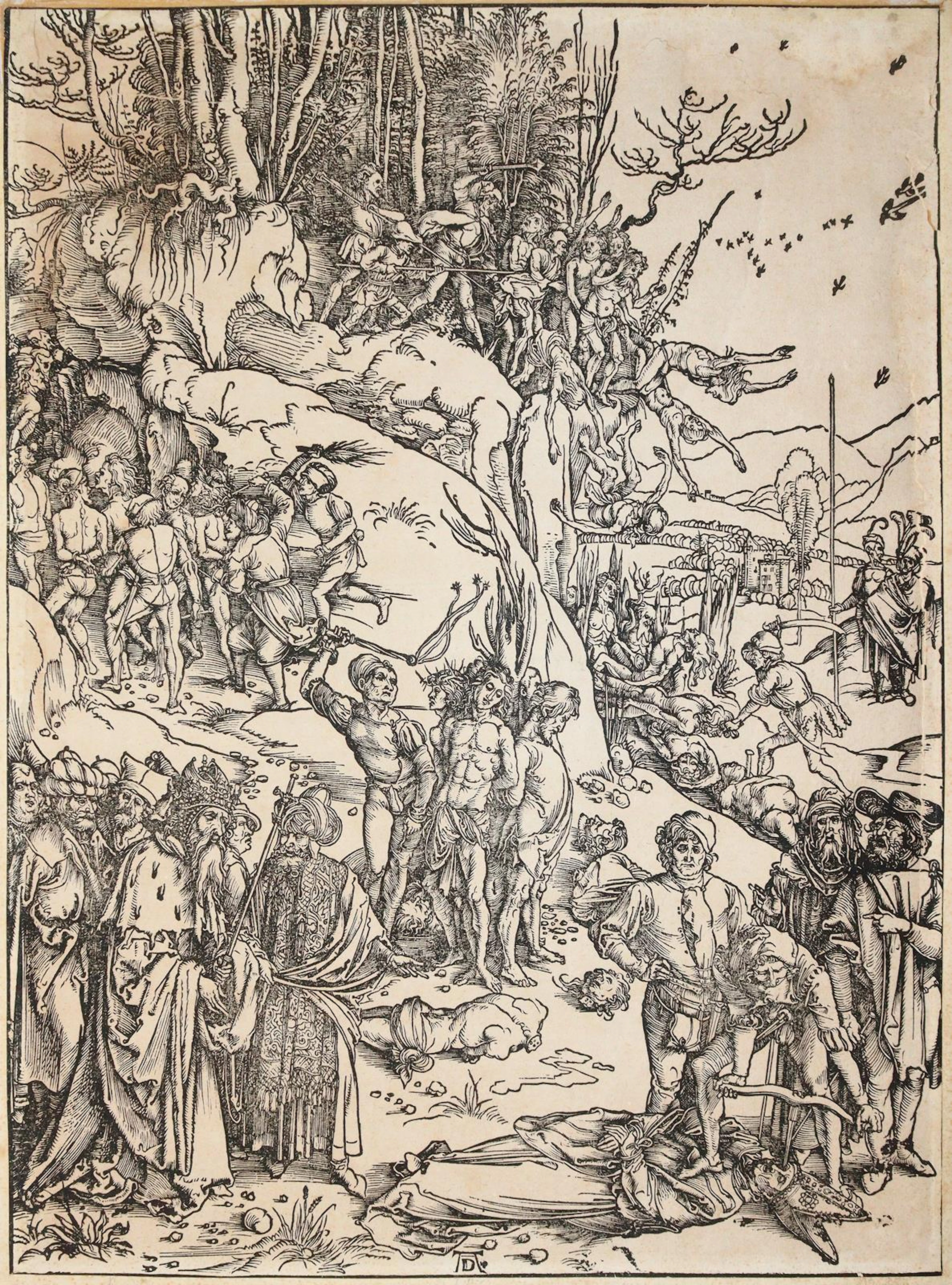 Dürer, Albrecht (1471 Nürnberg 1528). Marter der Zehntausend von Nikomedien.
