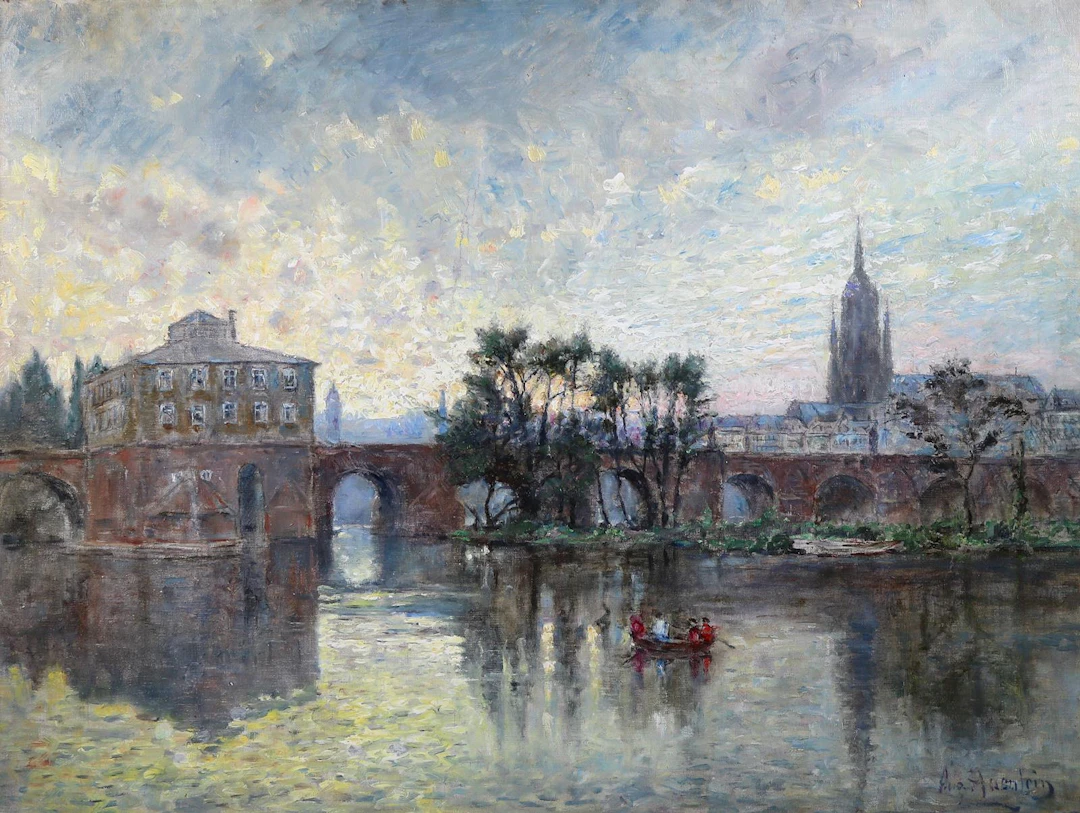 Haenlein, August (1. H. 20. Jh.). Blick über den Main auf die alte