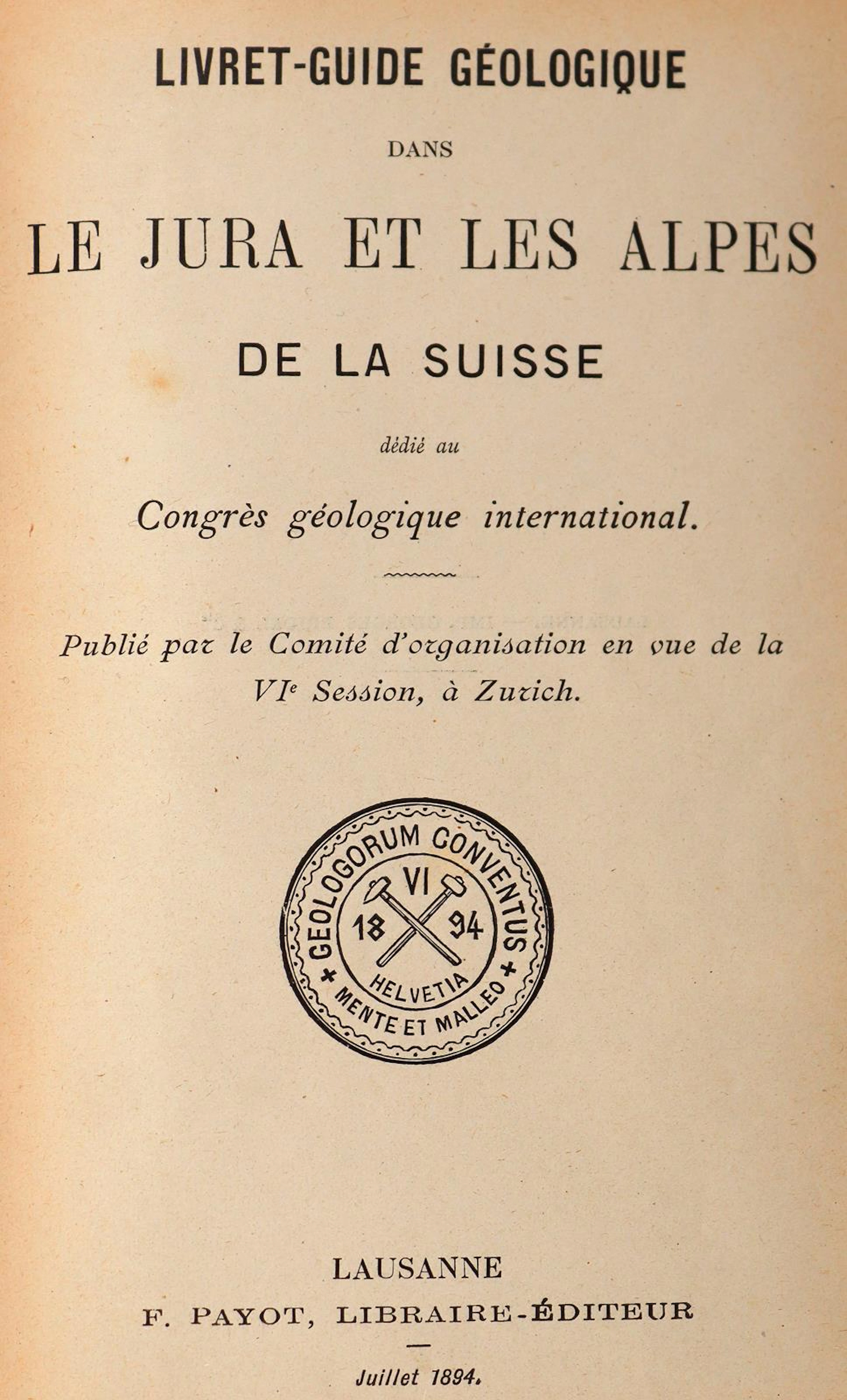 Cotta,B. Geologische Briefe aus den Alpen. Lpz.