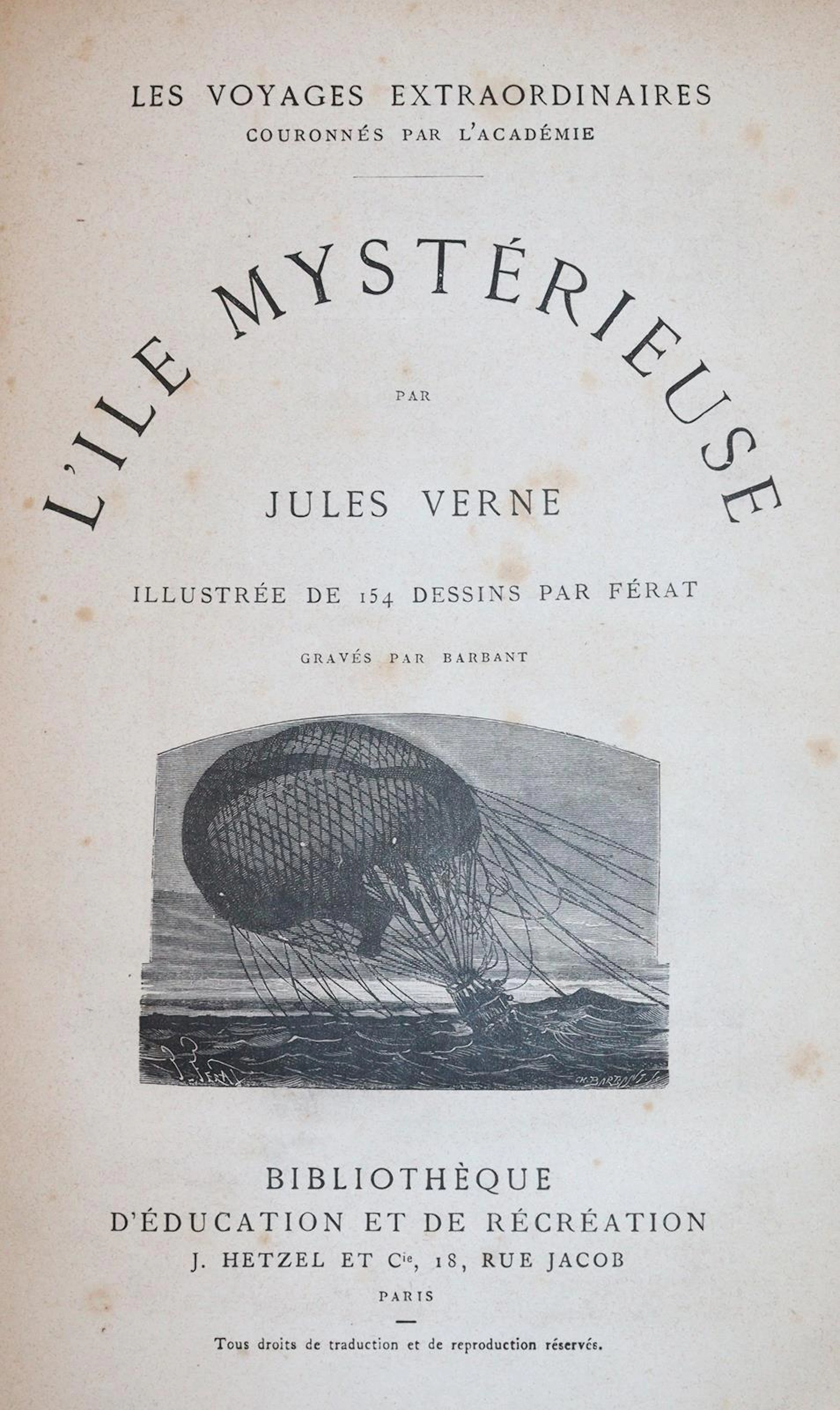 Verne,J. L'Ile mysterieuse. 3 Tle. in 1 Bd. Paris