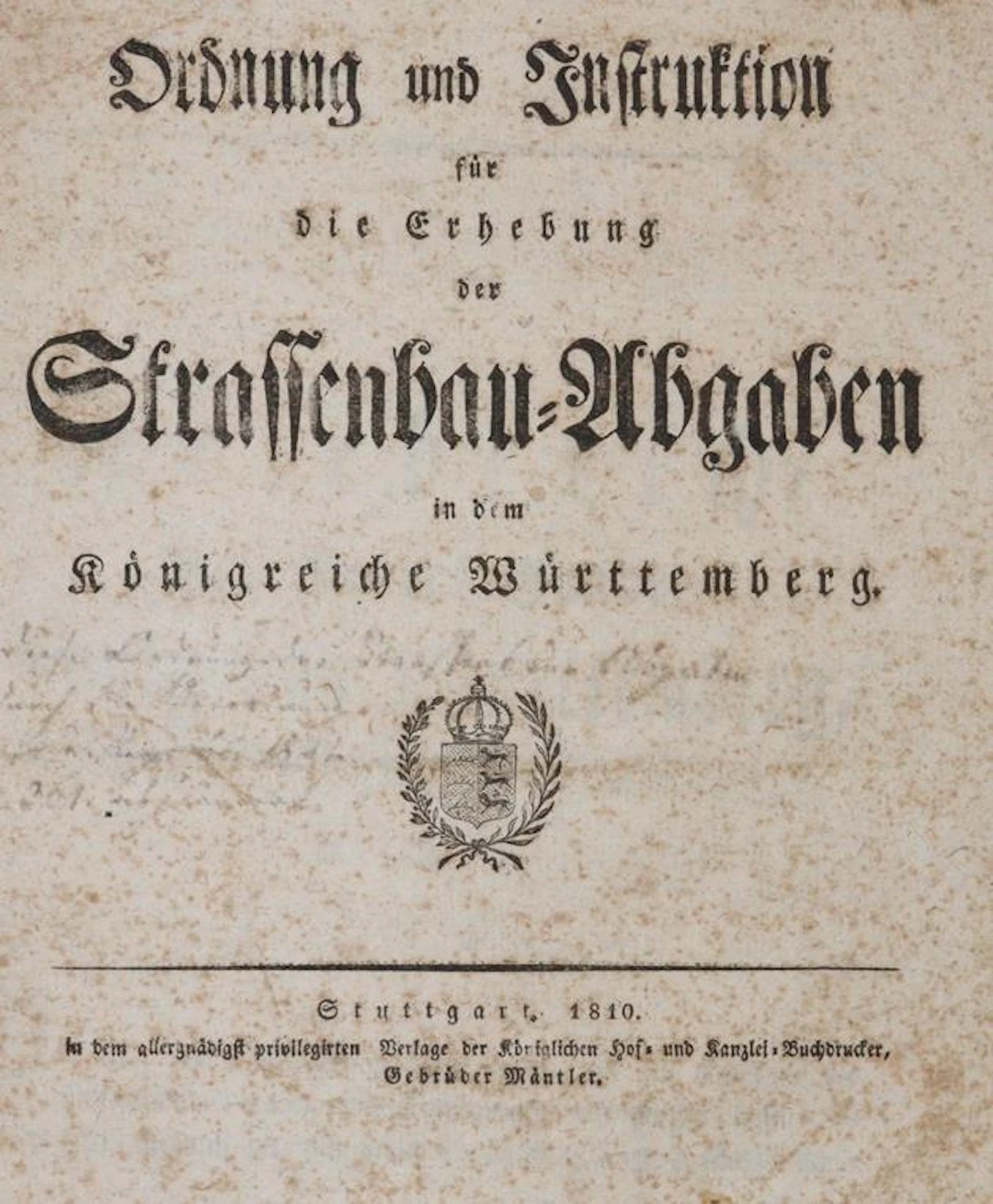 Sammlung von 5 Verordnungen