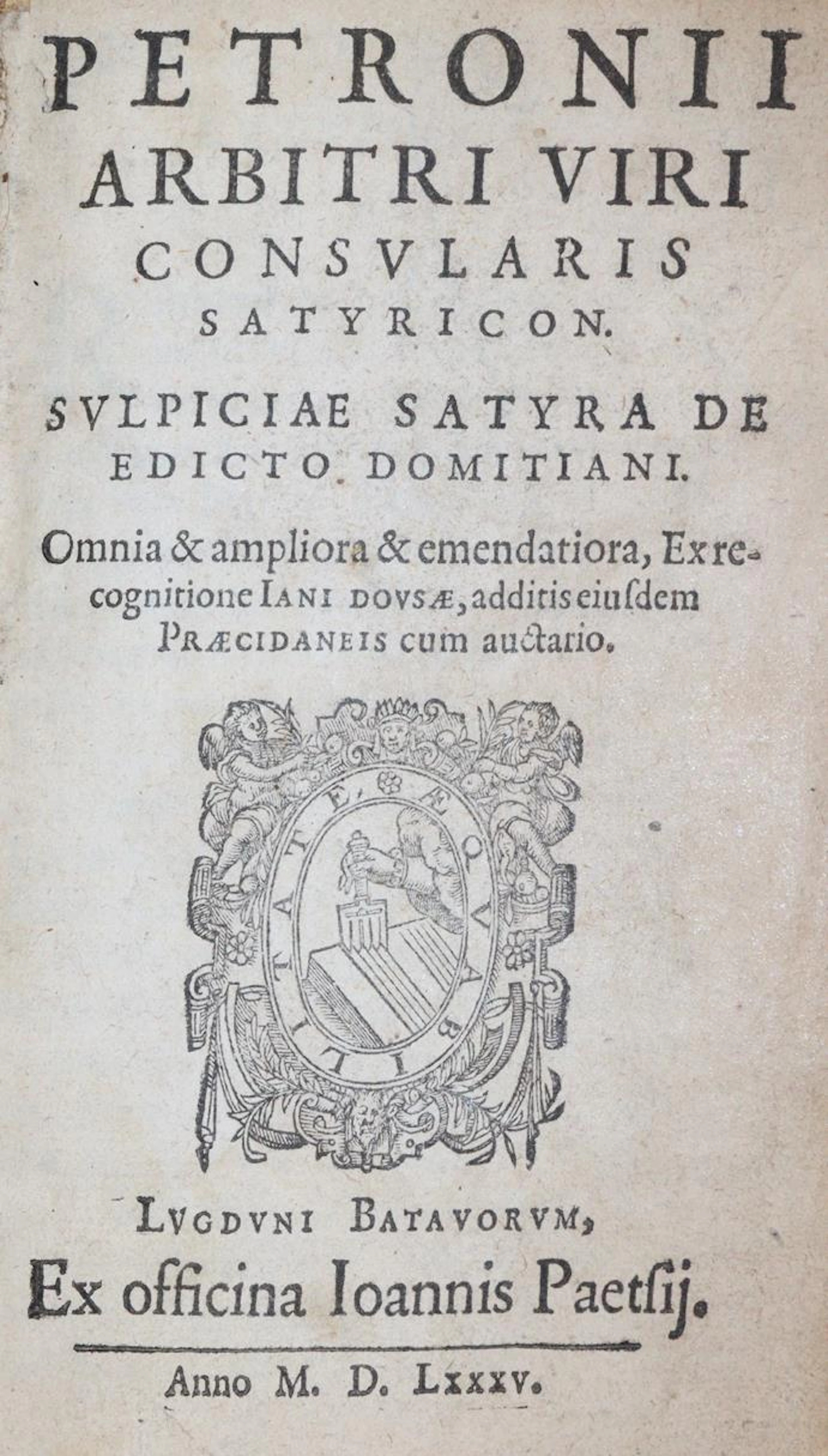 Petronius Arbiter,T. Satyricon. Svlpiciae satyra de edicto Domitiani.