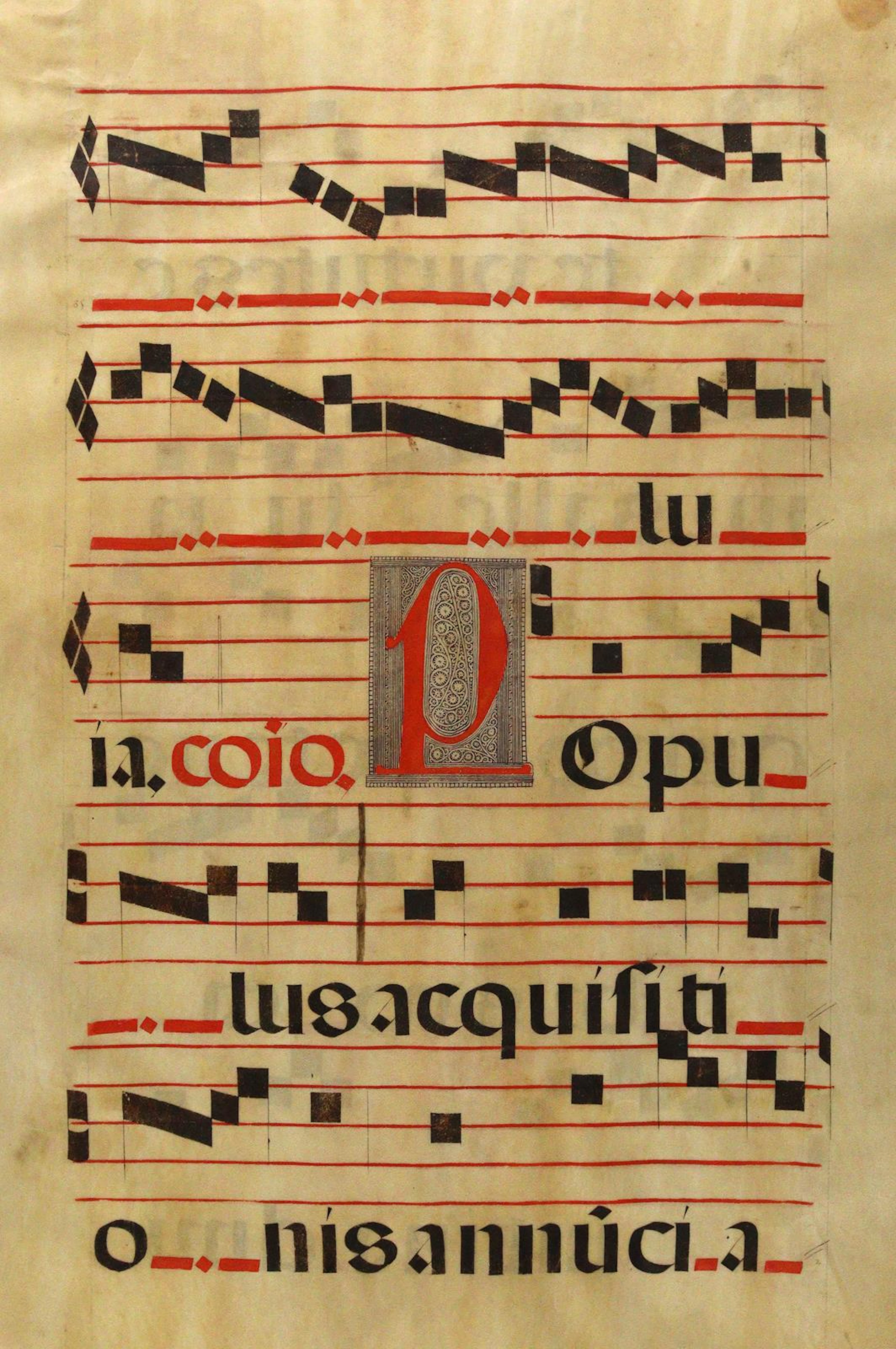 Antiphonar. Sammlung von 8 Bll. aus 4 versch. Antiphonaren des 17.