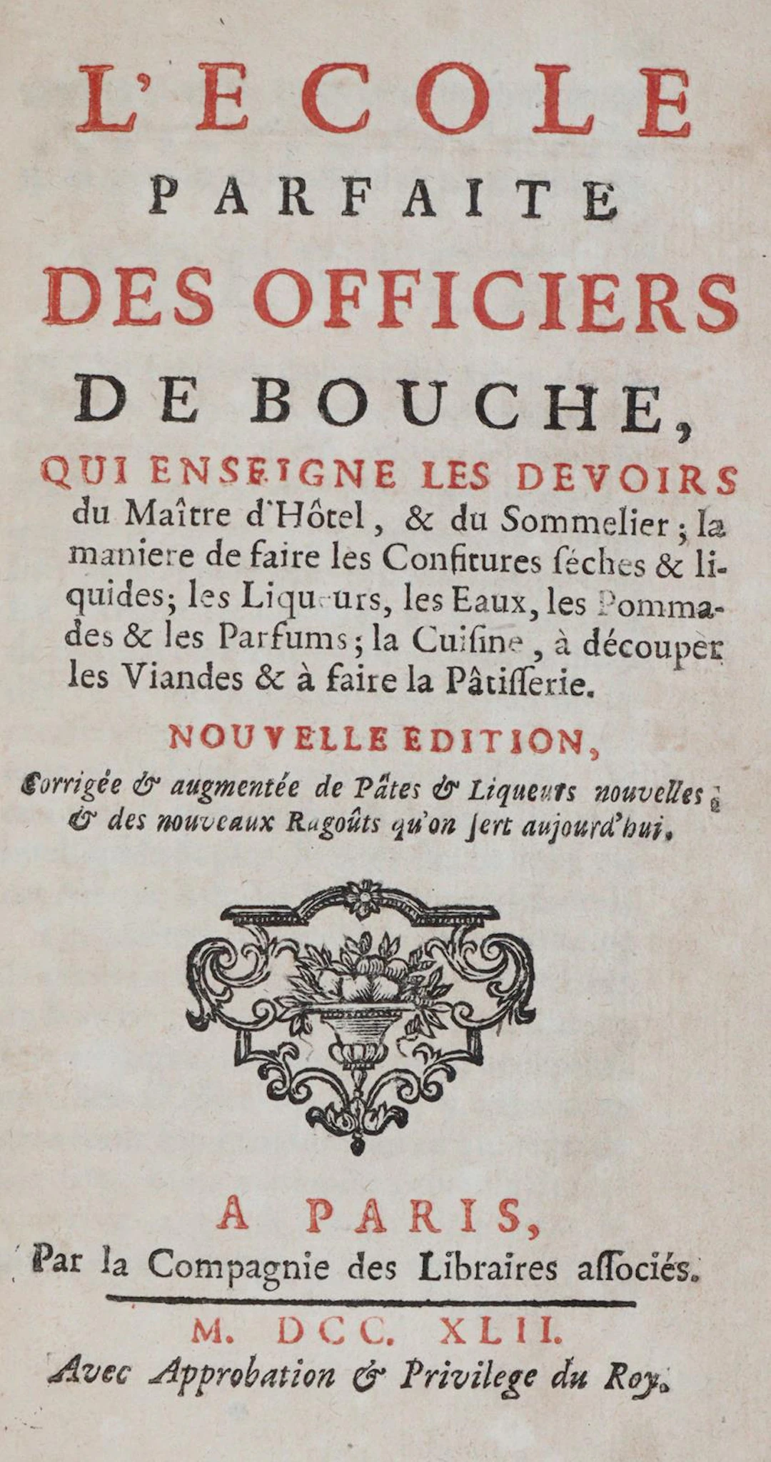 L'Ecole parfaite des officiers de bouche