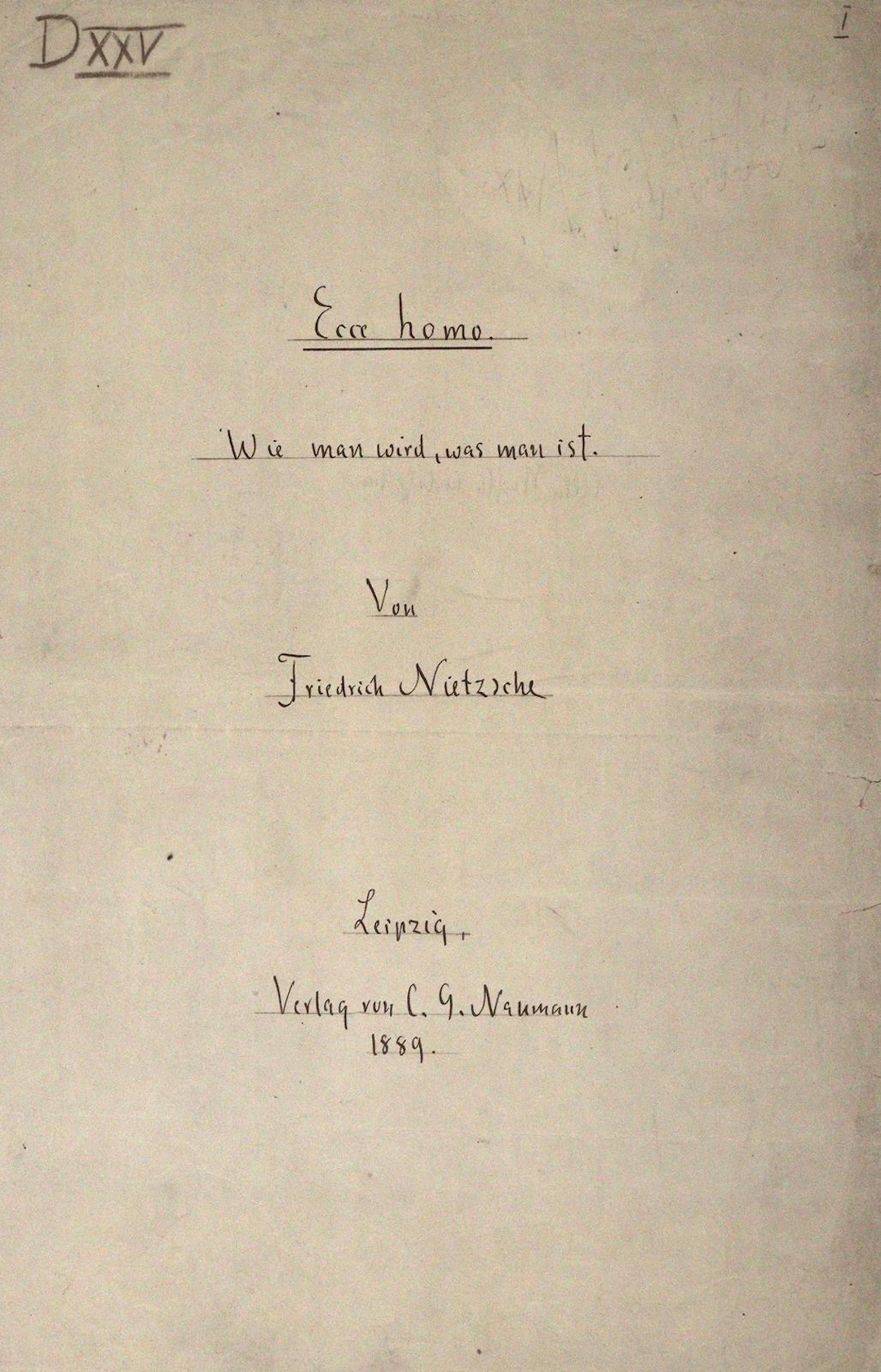 Nietzsche,F. Ecce homo