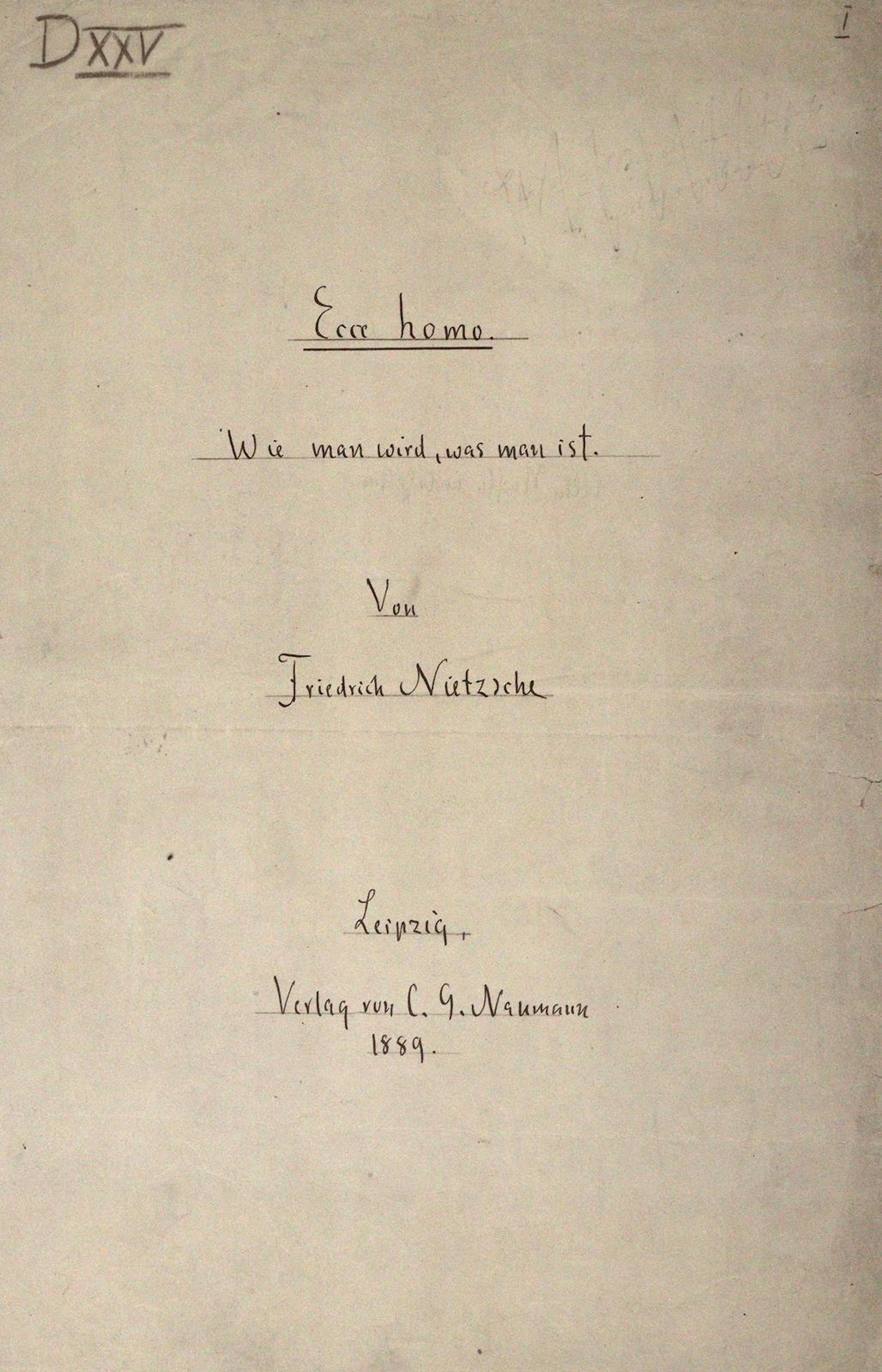Nietzsche,F. Ecce homo