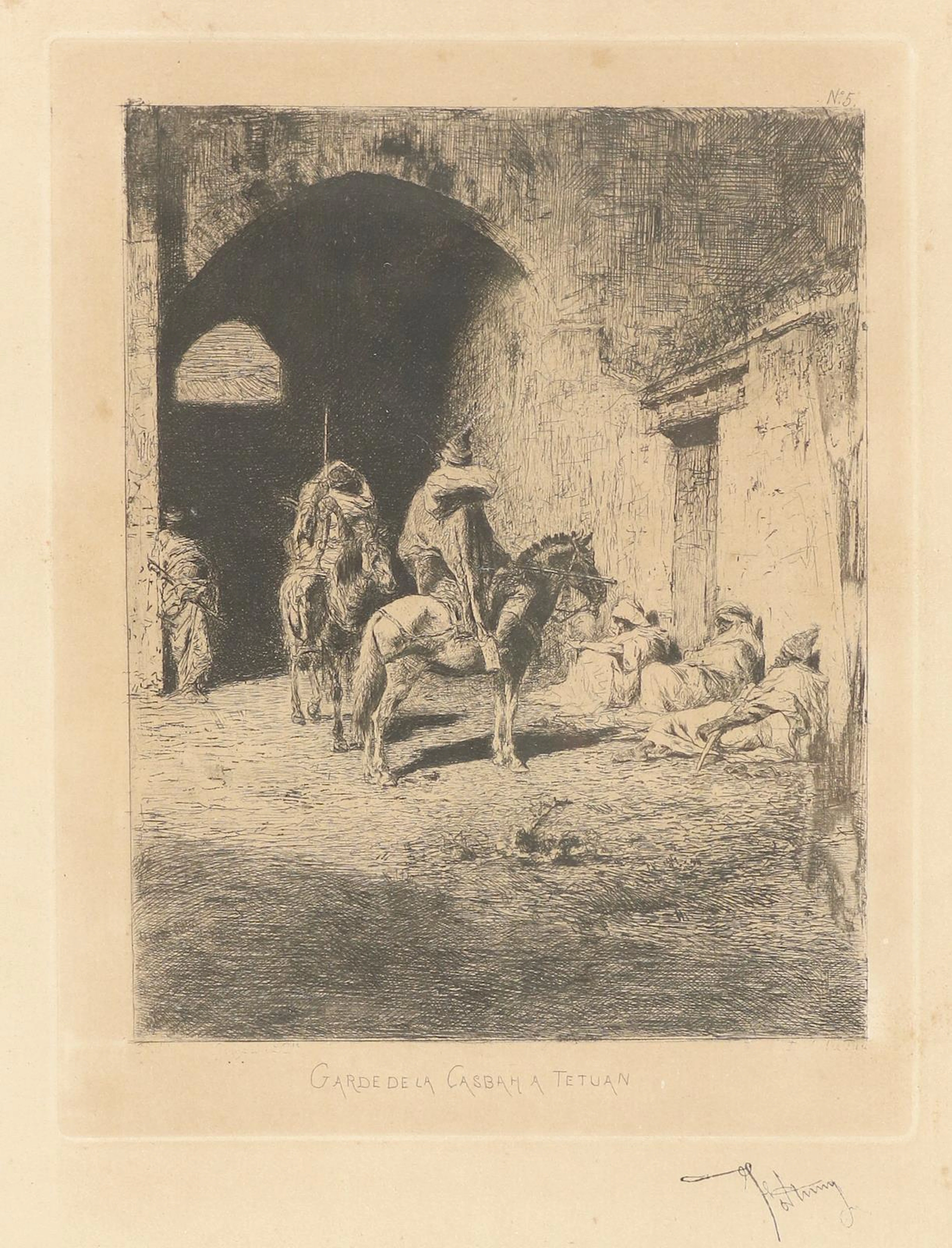 Fortuny, Mariano (1871 Granada - Venedig 1949). Garde de la Casbah