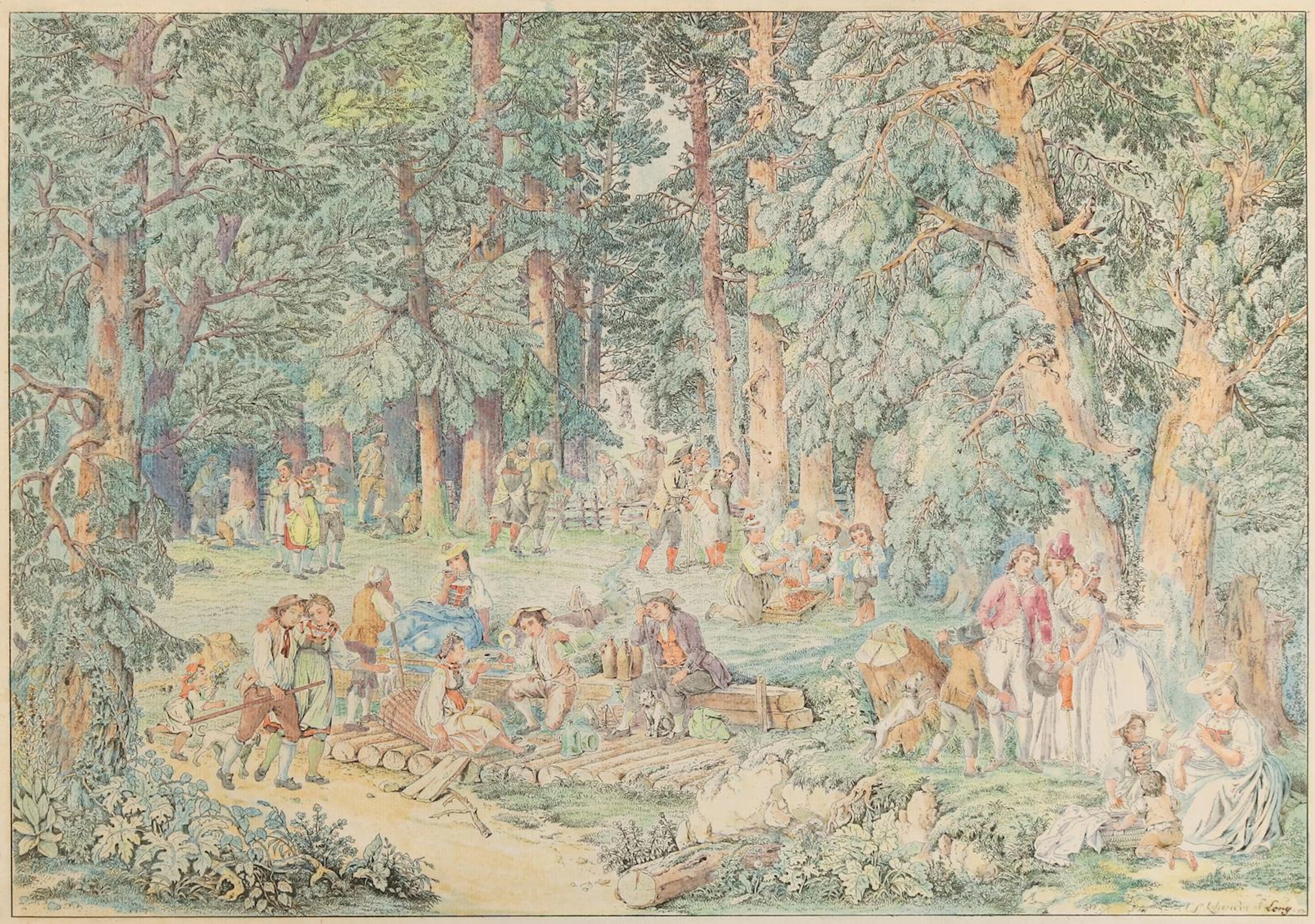 Zehender, Karl Ludwig/Lory (1751-1814 Bern). (La Halte aupés de la