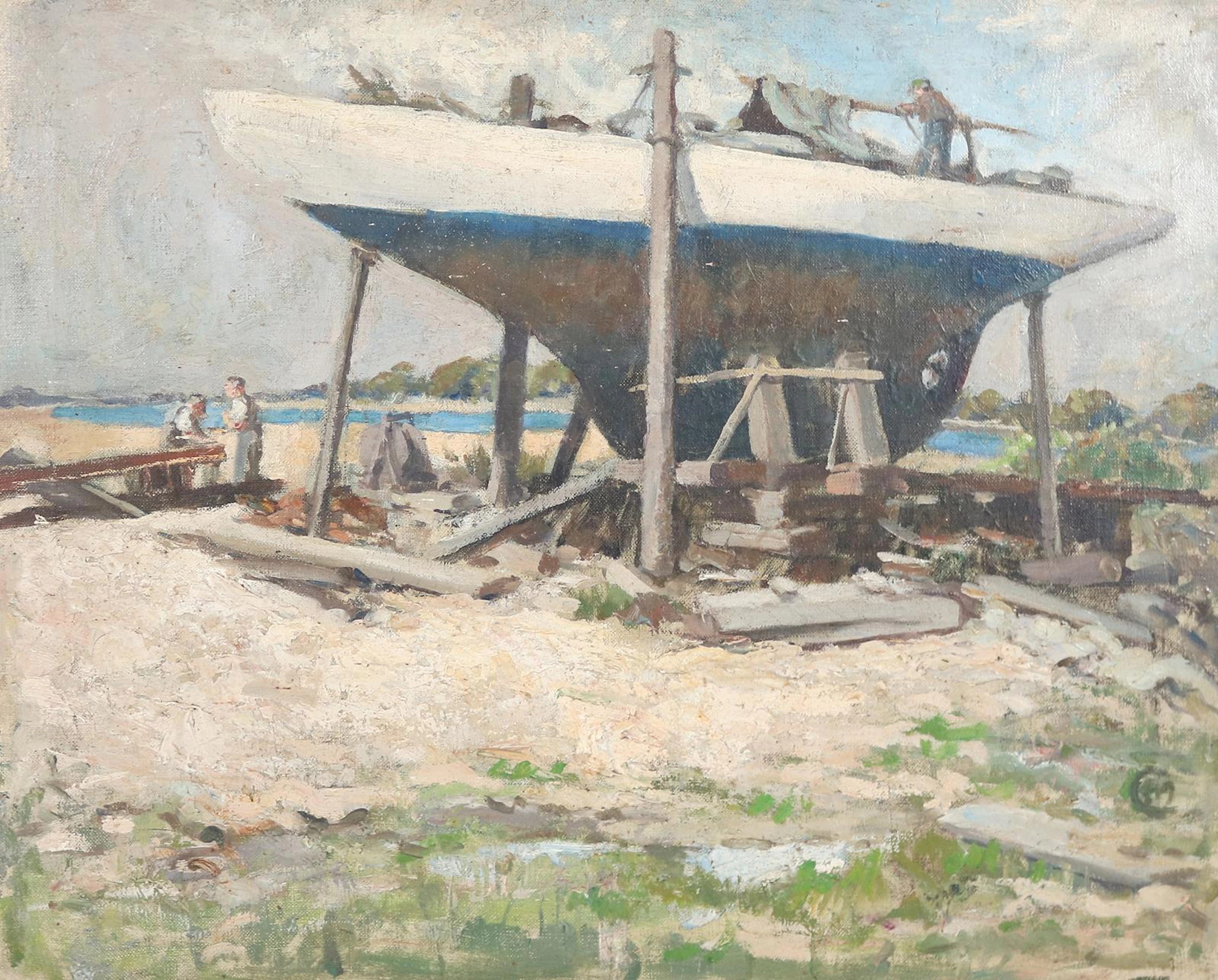 Maritime Malerei. 2 Gemälde des 20. Jh. Seestück u. Ein Segelschiff