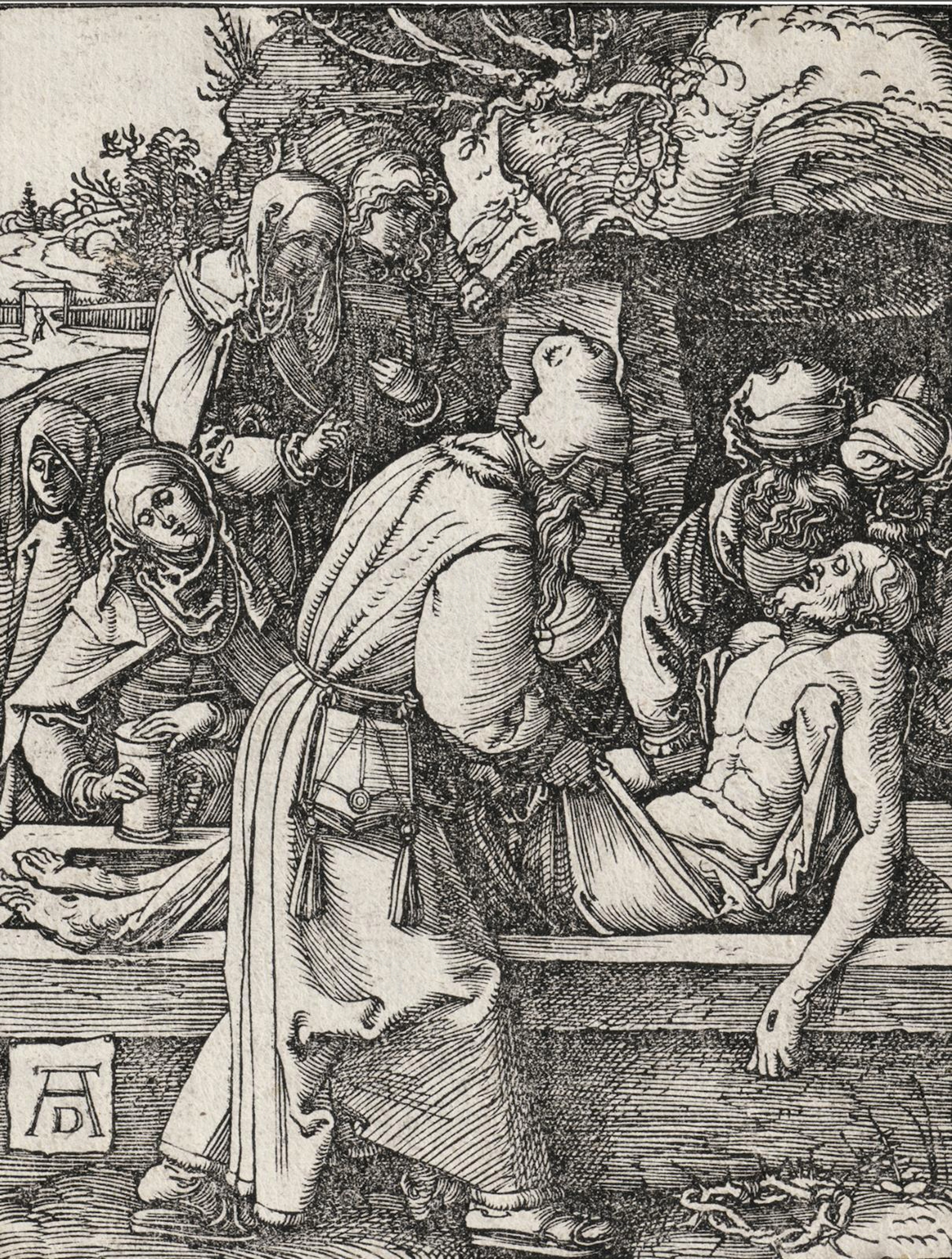 Dürer, Albrecht (1471 Nürnberg 1528). Die Grablegung; Blatt 29 aus