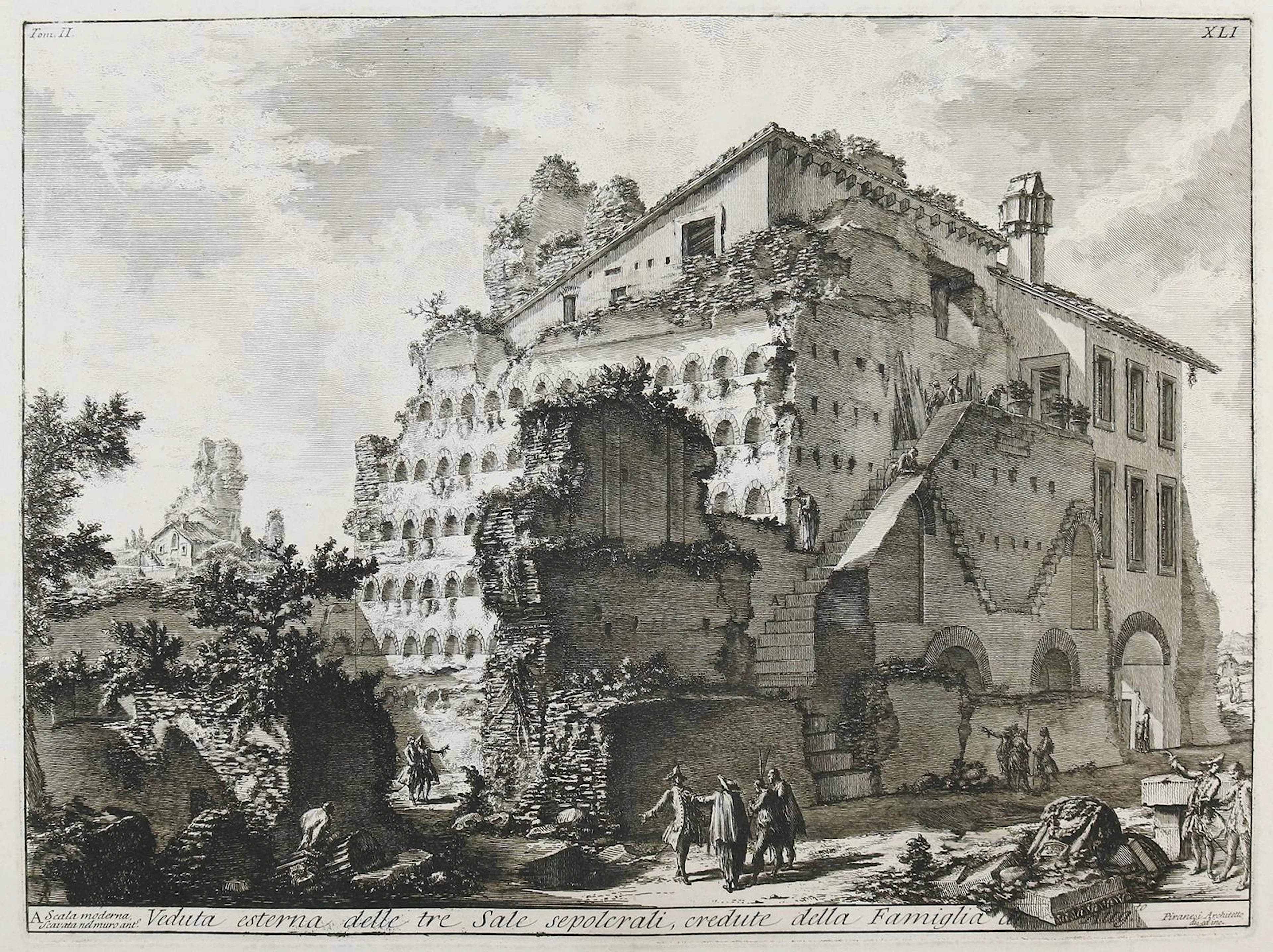 Piranesi, Giovanni Battista (1720 Mogliani - Rom 1778). Veduta esterna