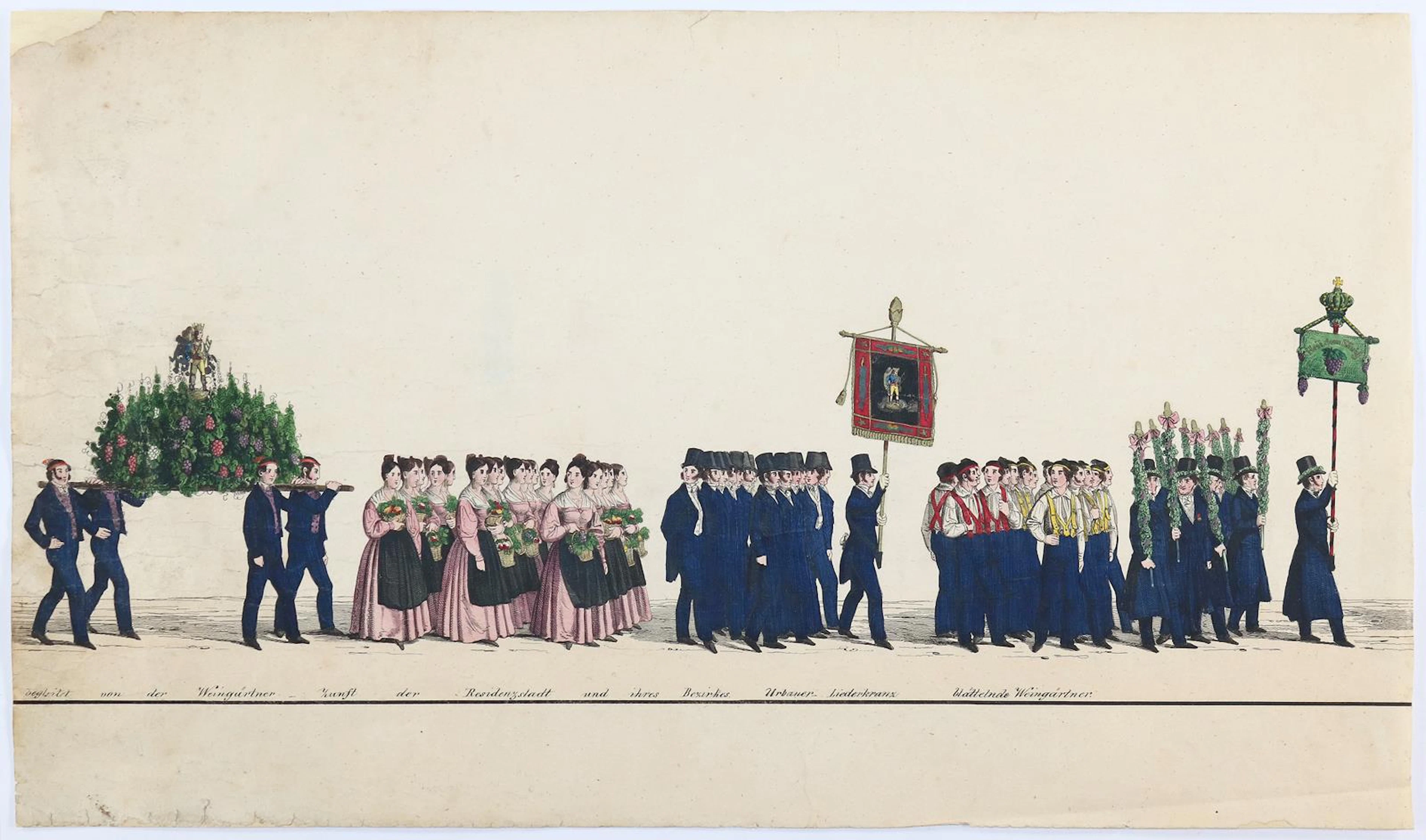Autenrieth, Ludwig (1773 Stuttgart 1857). Weingärtnerzunft. Kol. Lithogr.