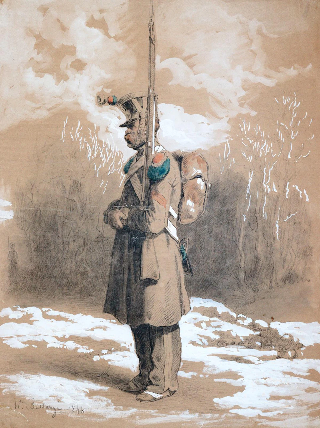 Bellangé, Hippolyte (1800 Paris 1866). Französischer Infanterist im