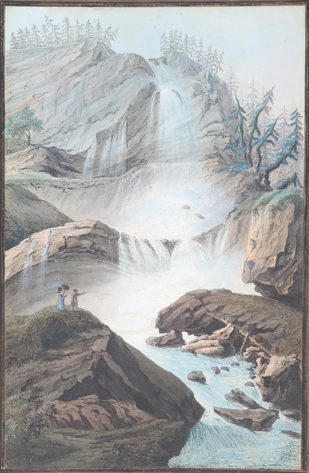 Wolf, Casper (1735 Muri - Heidelberg 1783). Seconde chute du Staubbach.