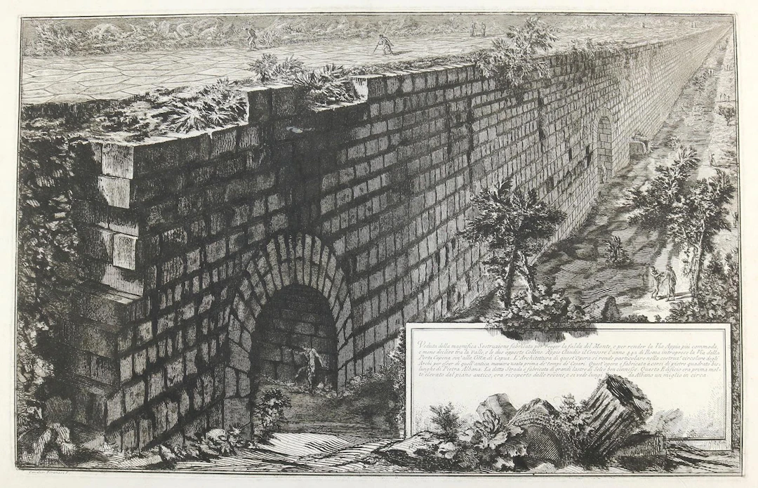 Piranesi, Giovanni Battista (1720 Mogliani - Rom 1778). Veduta della