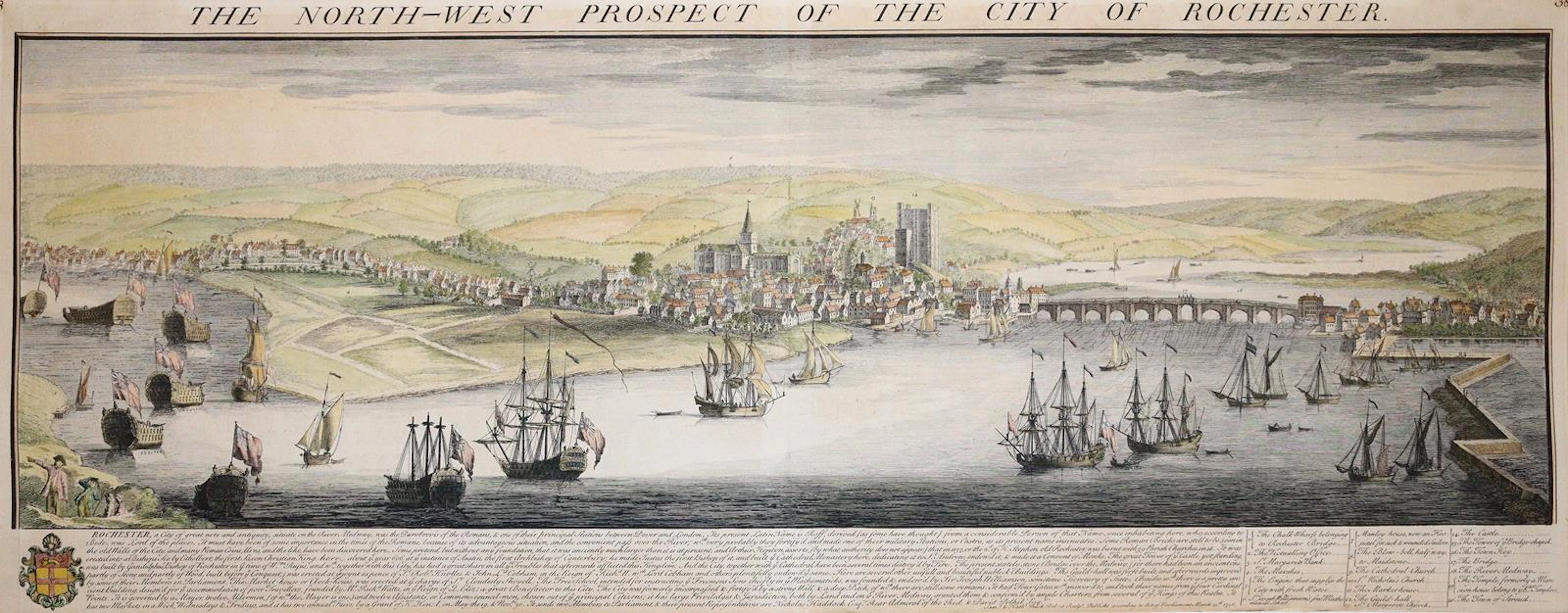 Buck, Samuel & Nathaniel. The North-West Prospect of the City of Rochester.