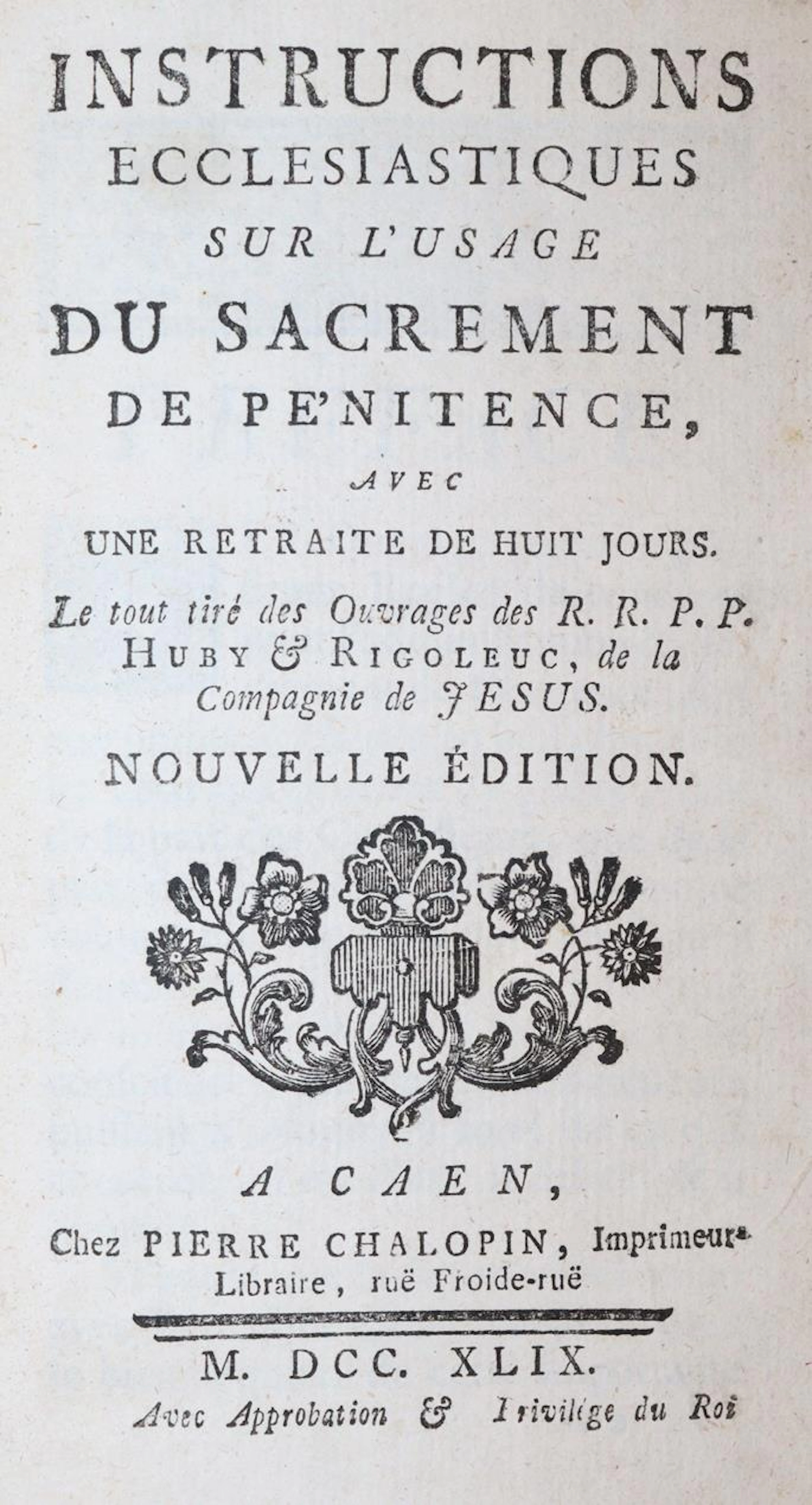 Huby,(V.) u. (J.)Rigoleuc. Instructions ecclesiastiques sur l'usage