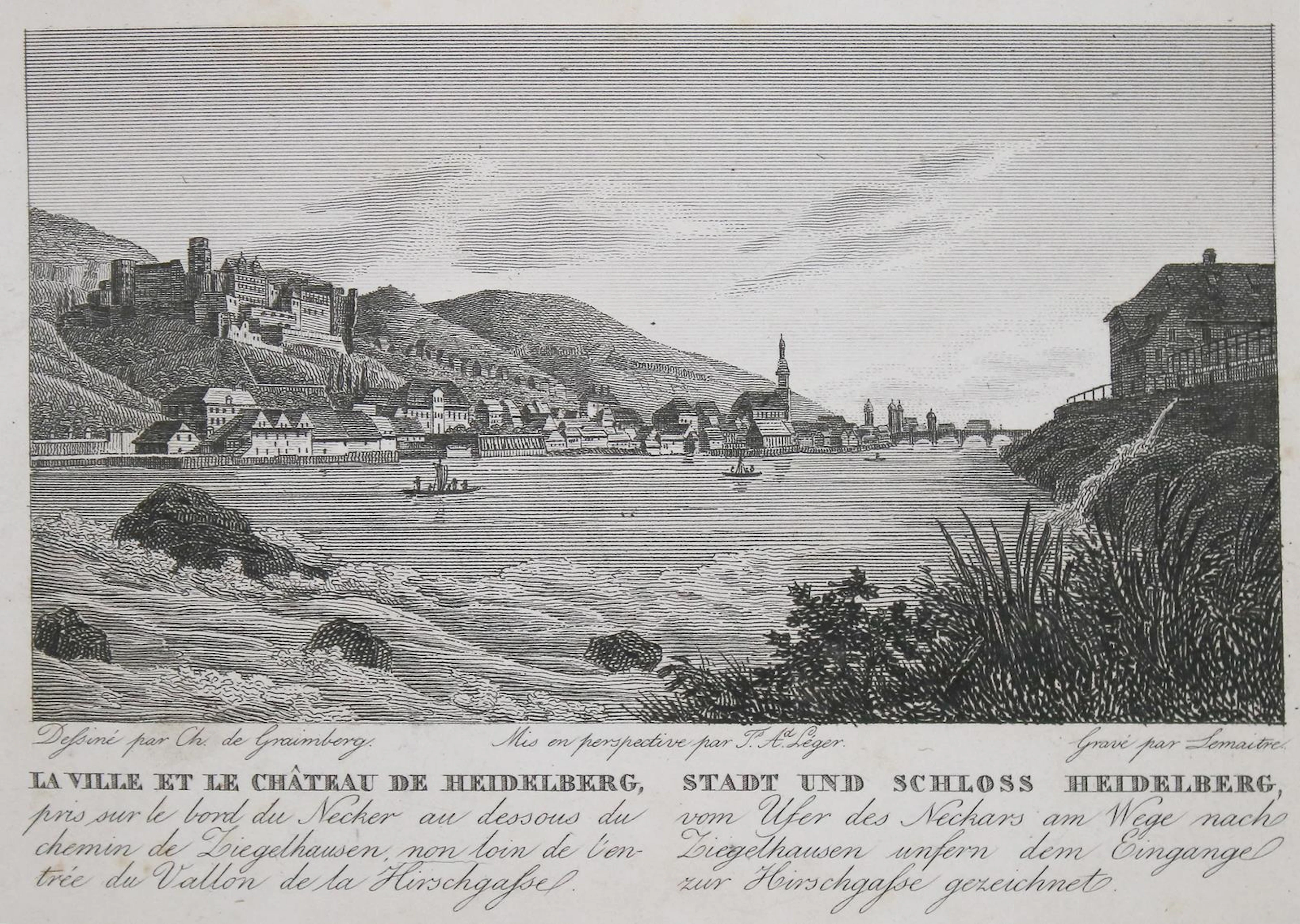 Graimberg,K.v. "Sammlung Heidelberg Ansichten" (Rückentitel). Album