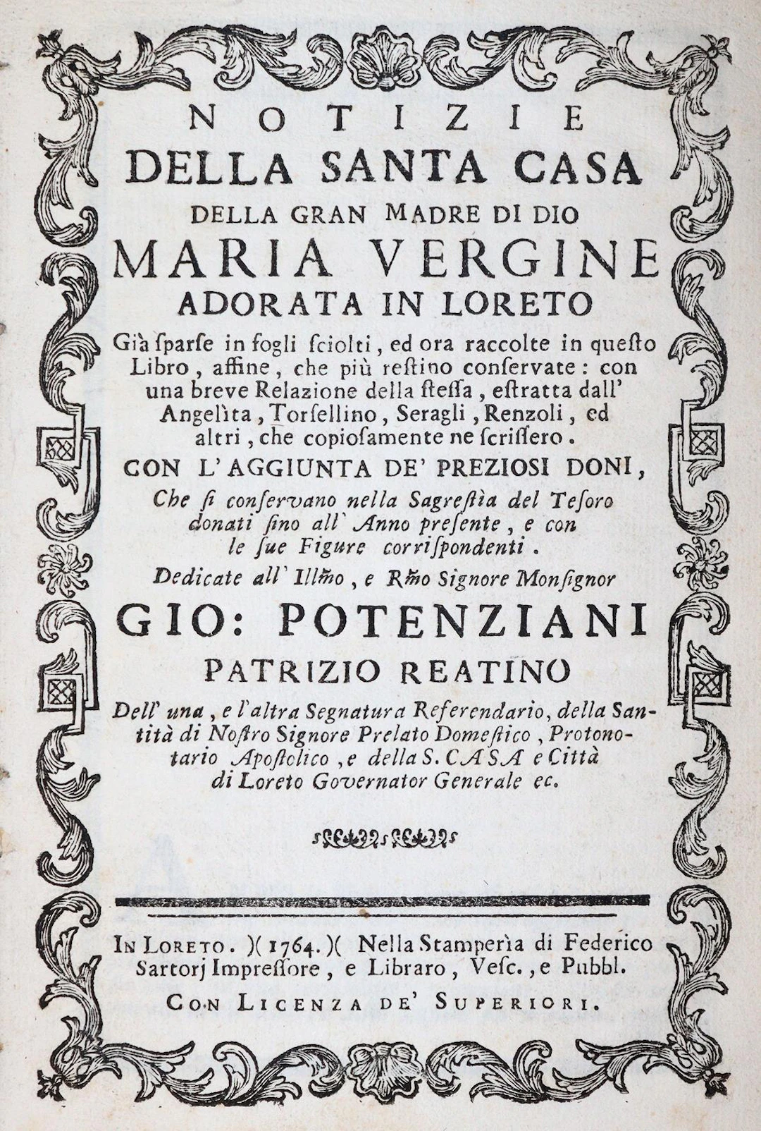 Raffaeli,P.P. Notizie della Santa Casa della Gran Madre di Dio Maria