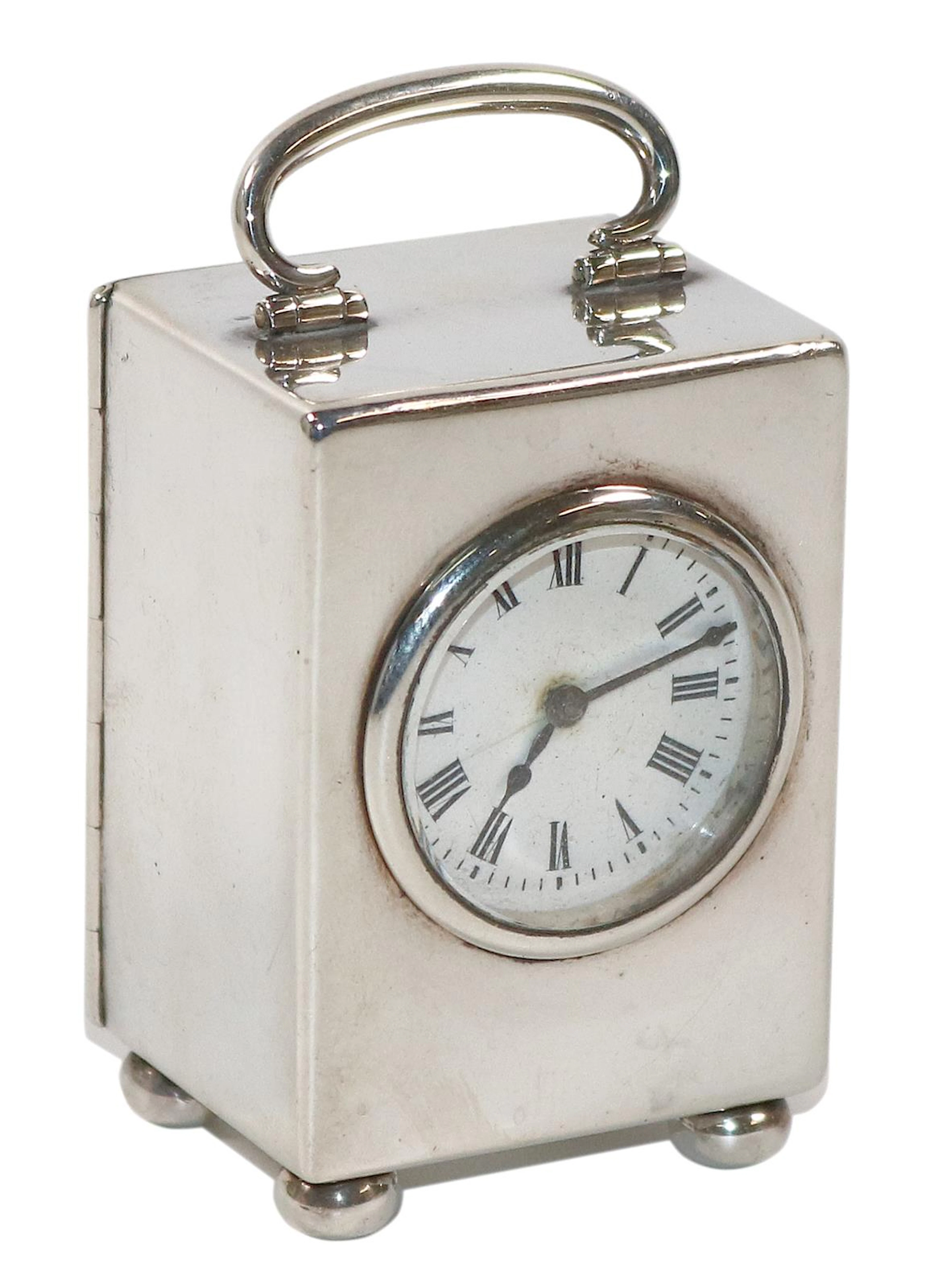 Reiseuhr London. 925 Sterling Silber. Stadmarke London. Silbermarke