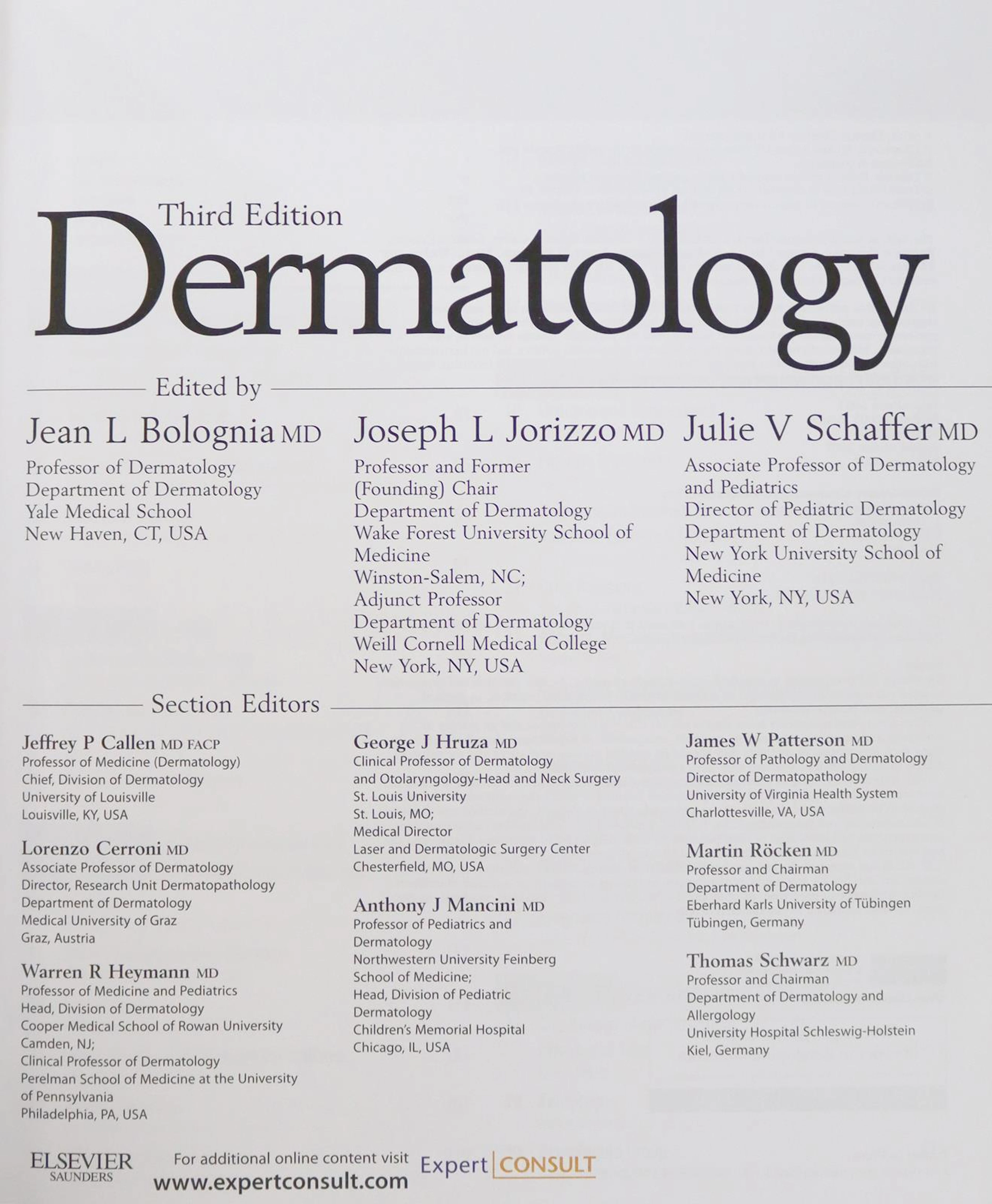 Bolognia,J.L., Jorizzo,J.L. u. J.V.Schaffer. Dermatology. Third edition.