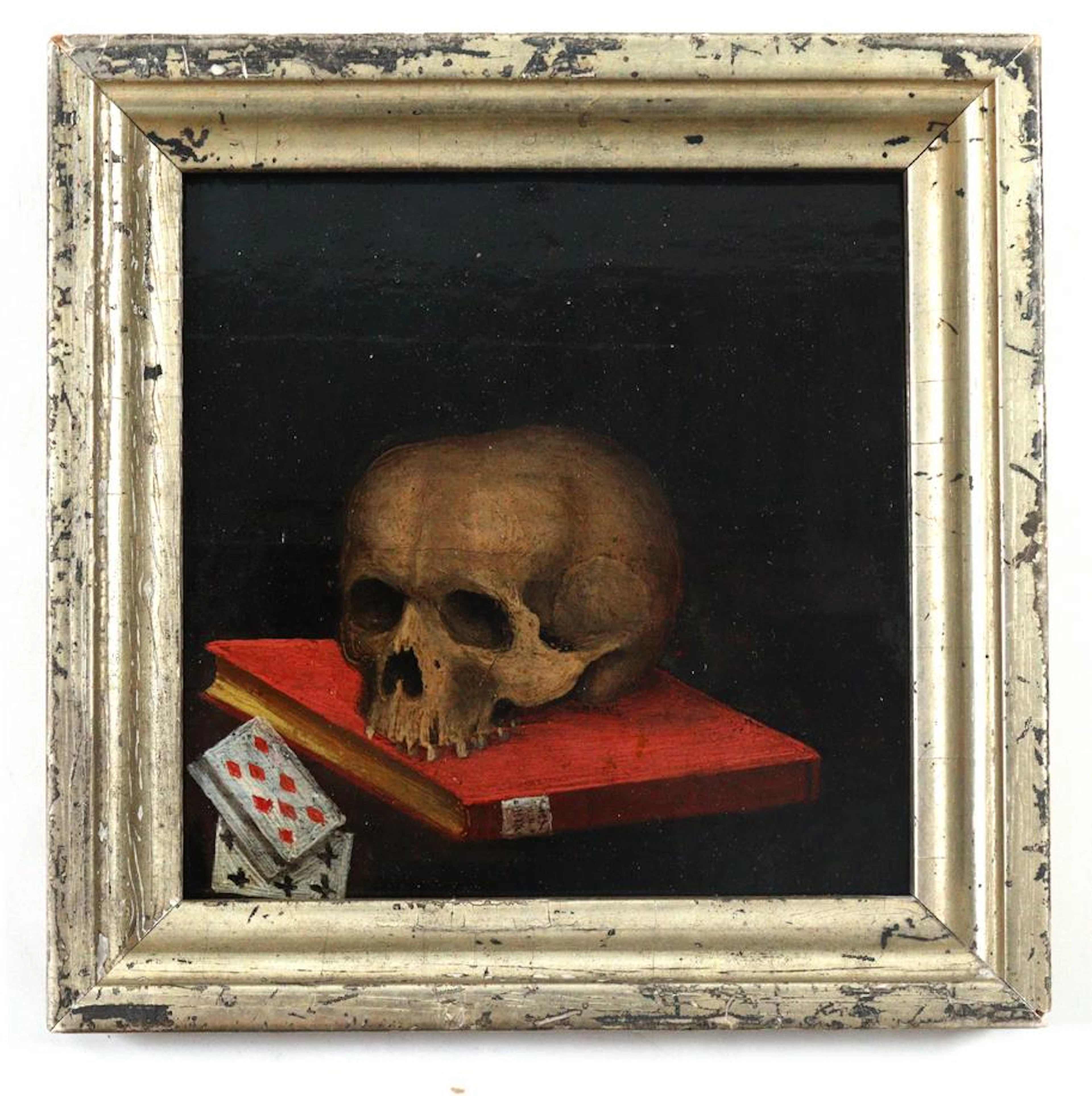 Vanitas-Stillleben. mit Schädel