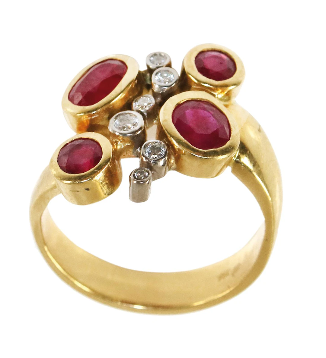 Ring in Gelb- und Weißgold