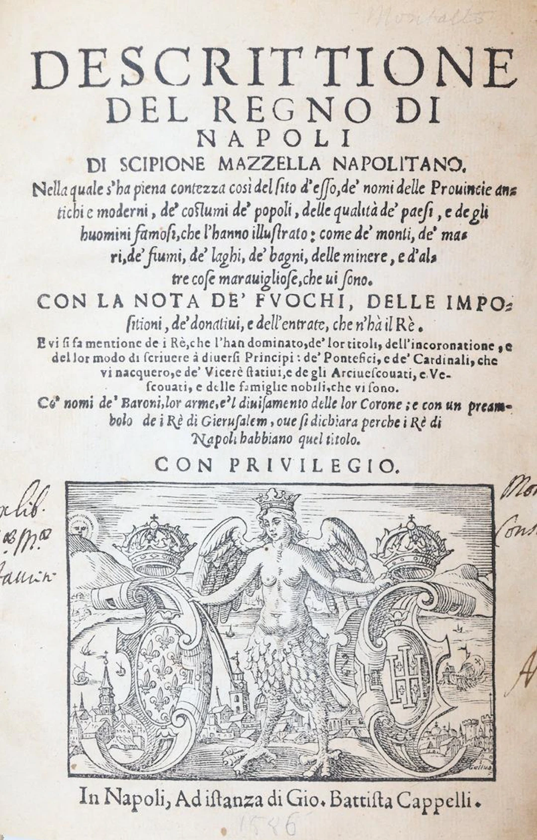 Mazzella,S. Descrittione del Regno di Napoli. Neapel