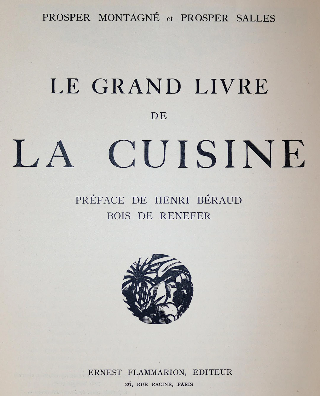 Montagne,P. u. P.Salles. Le grand livre de la cuisine. Paris