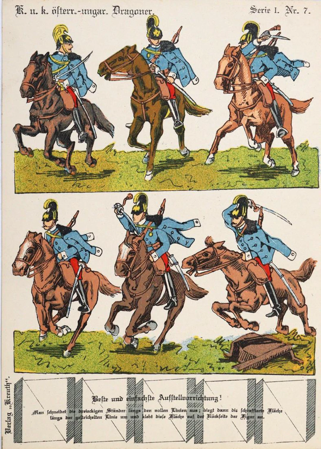 Kriegsspiel 1914-1915. Künstlerisch in Farben ausgeführte Soldaten-Ausschneidebö