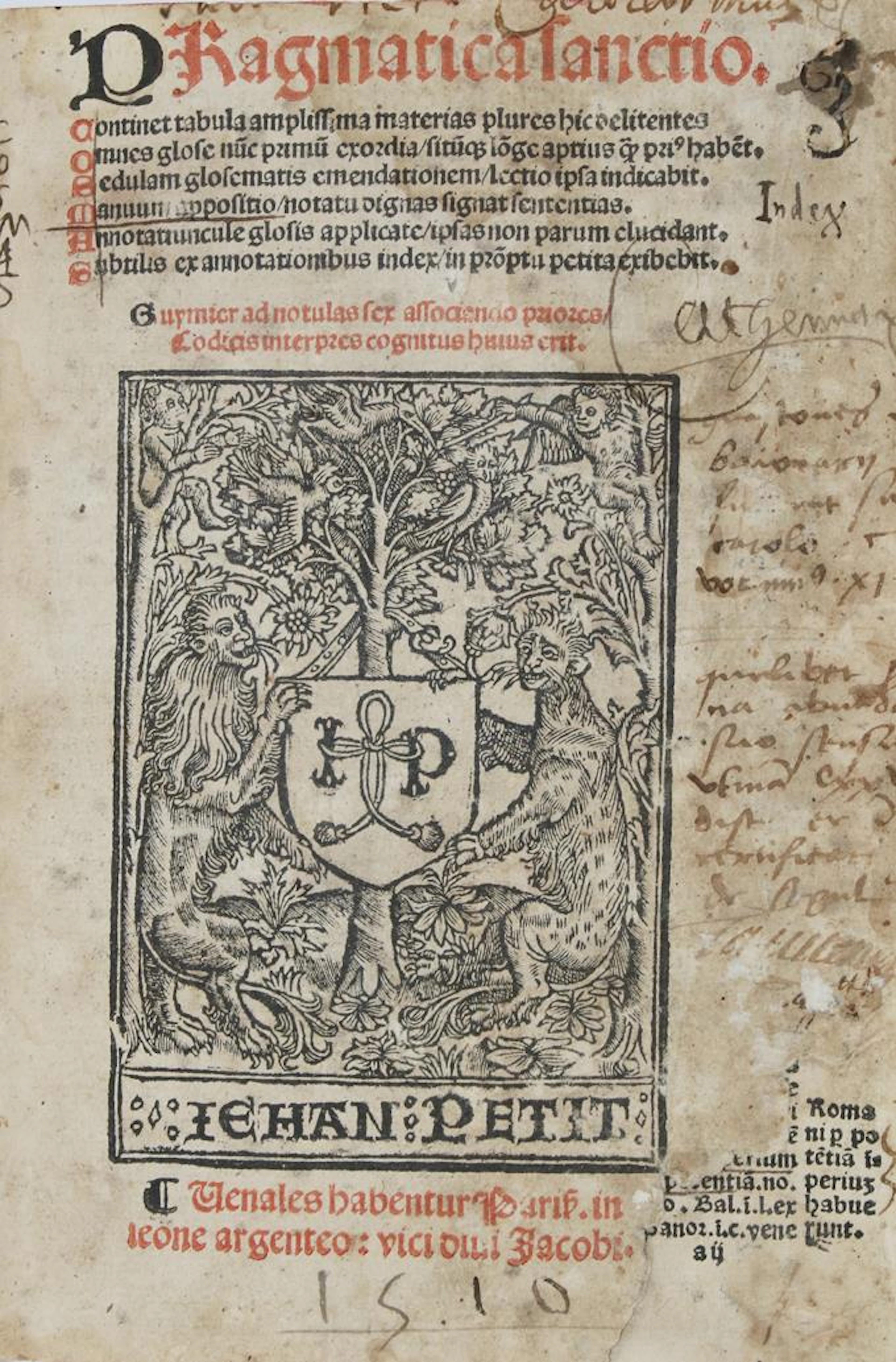 Pragmatica sanctio. Continet tabula amplissima materias plures hic