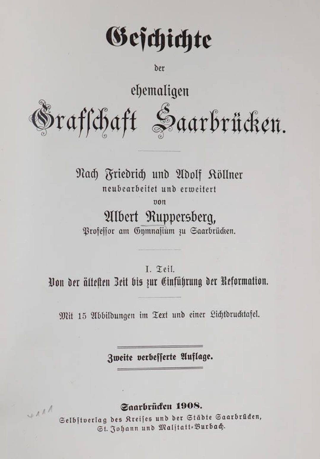 Ruppersberg,A. Geschichte der ehemaligen Grafschaft Saarbrücken